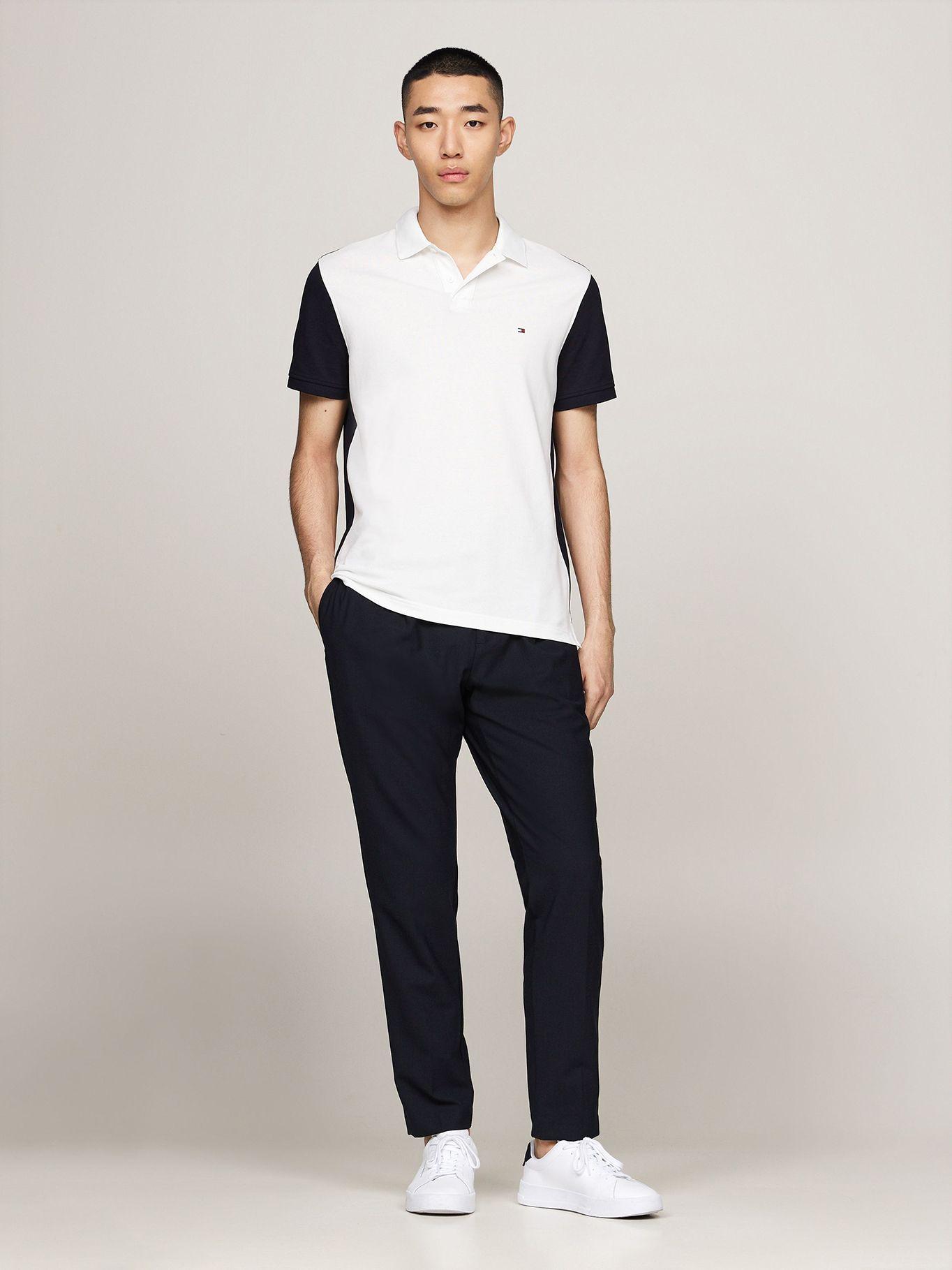 Polo Color Block Regular Fit Blanco Tommy Hilfiger-1