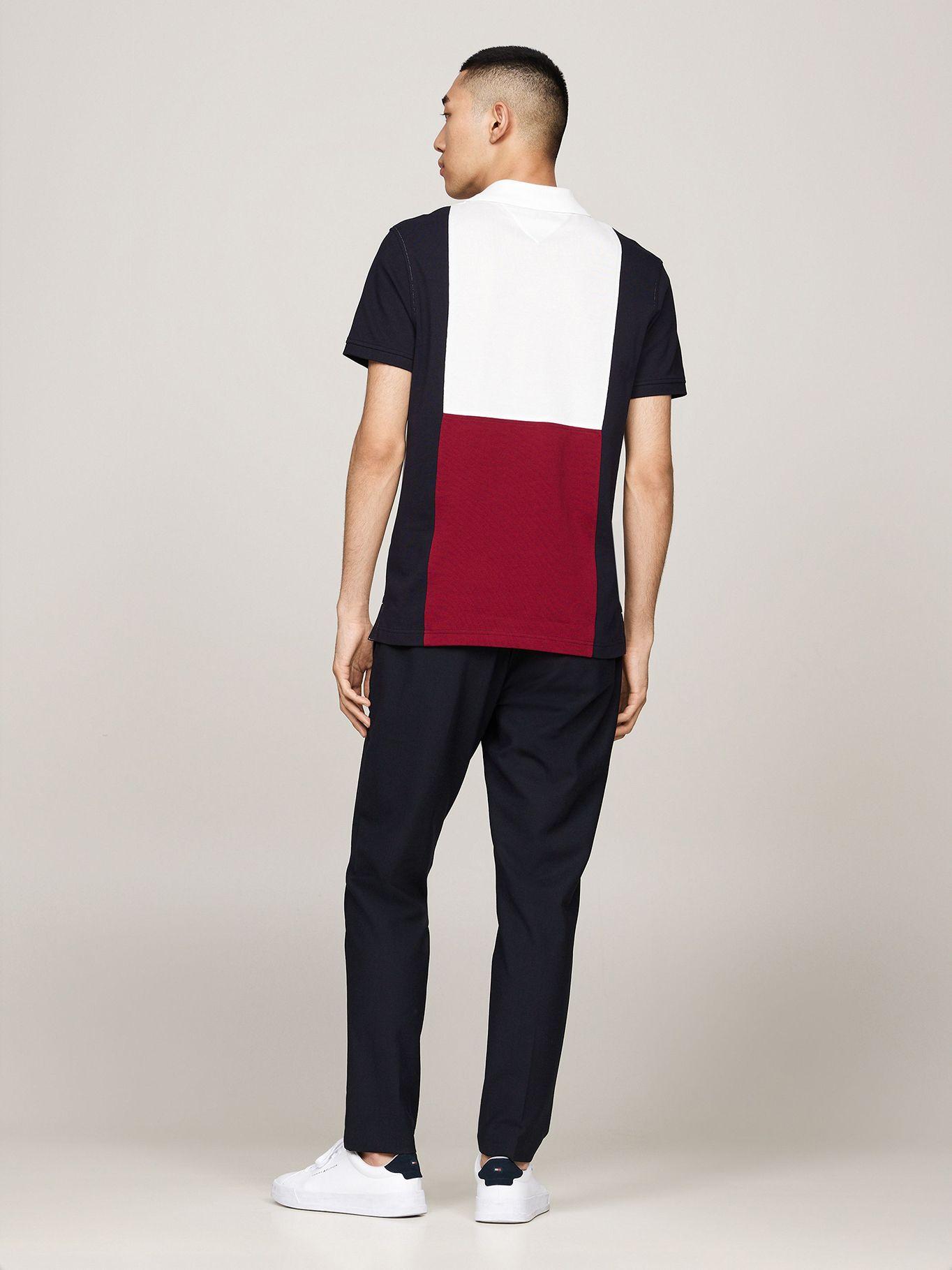 Polo Color Block Regular Fit Blanco Tommy Hilfiger-2