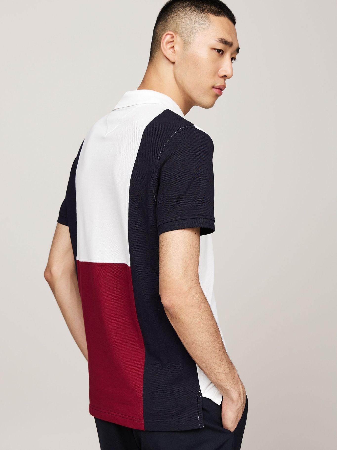 Polo Color Block Regular Fit Blanco Tommy Hilfiger-3