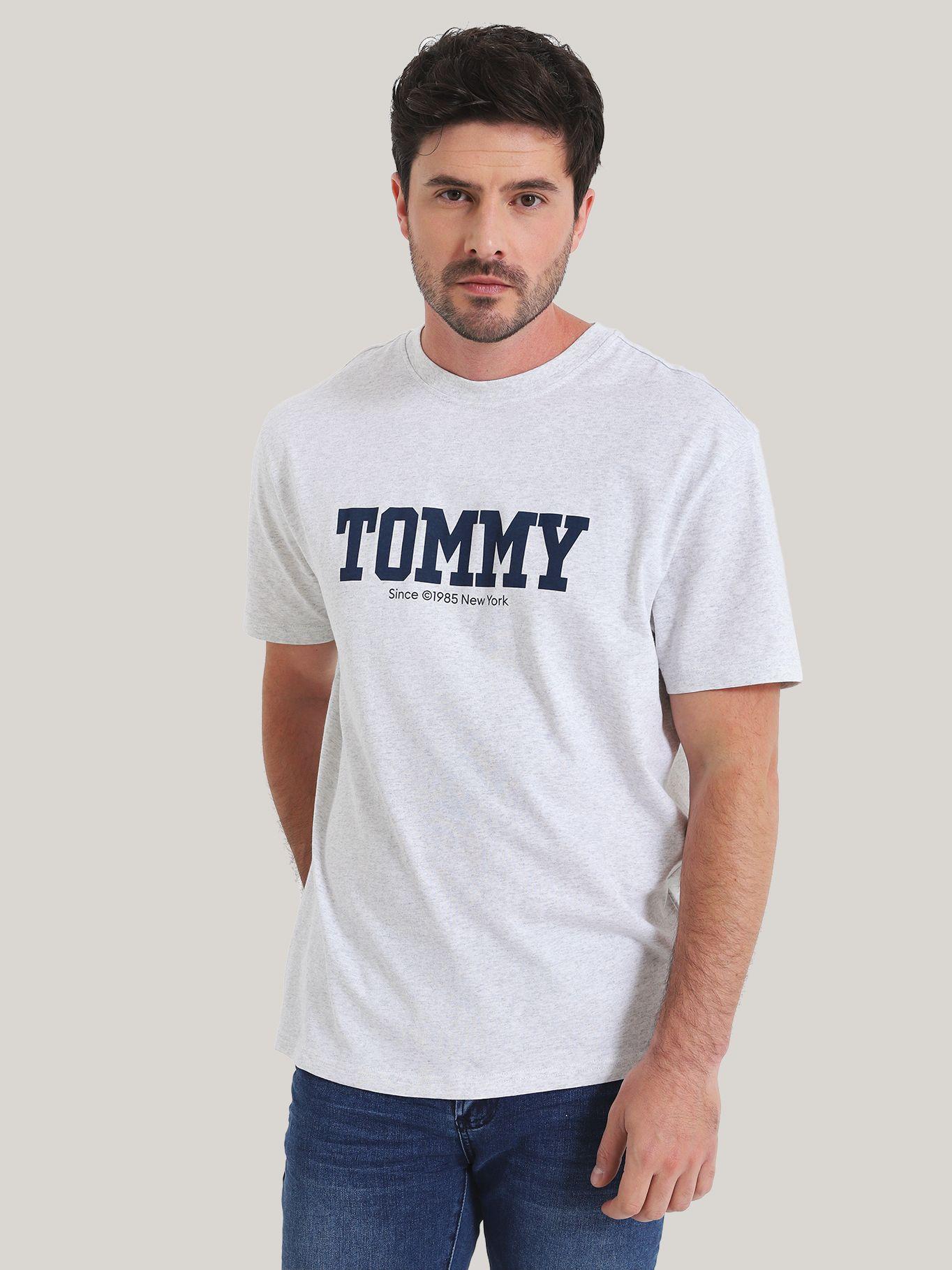 Polera Con Logo En Espalda Gris Tommy Jeans-0
