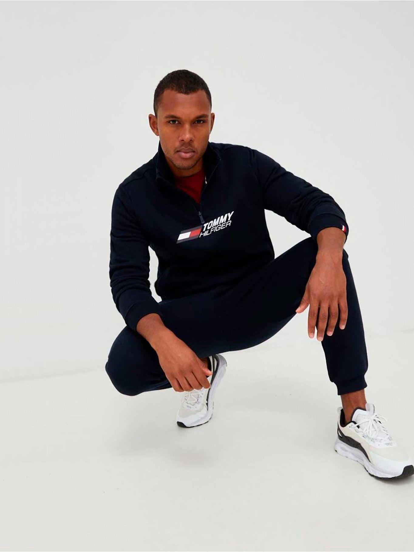 Polerón Sport Essential Con Cierre Azul Tommy Hilfiger-2