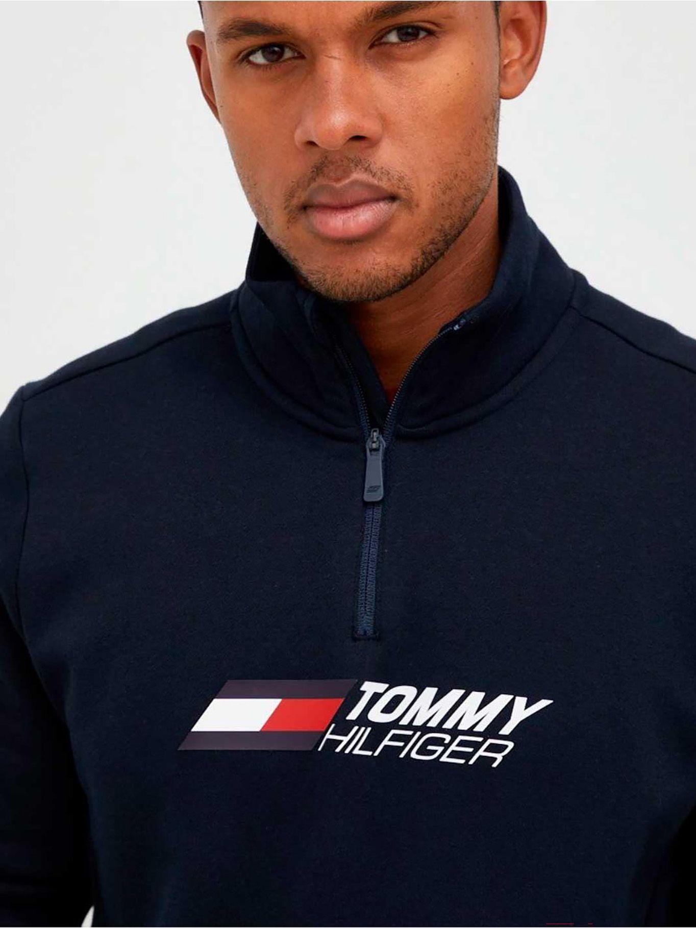 Polerón Sport Essential Con Cierre Azul Tommy Hilfiger-3