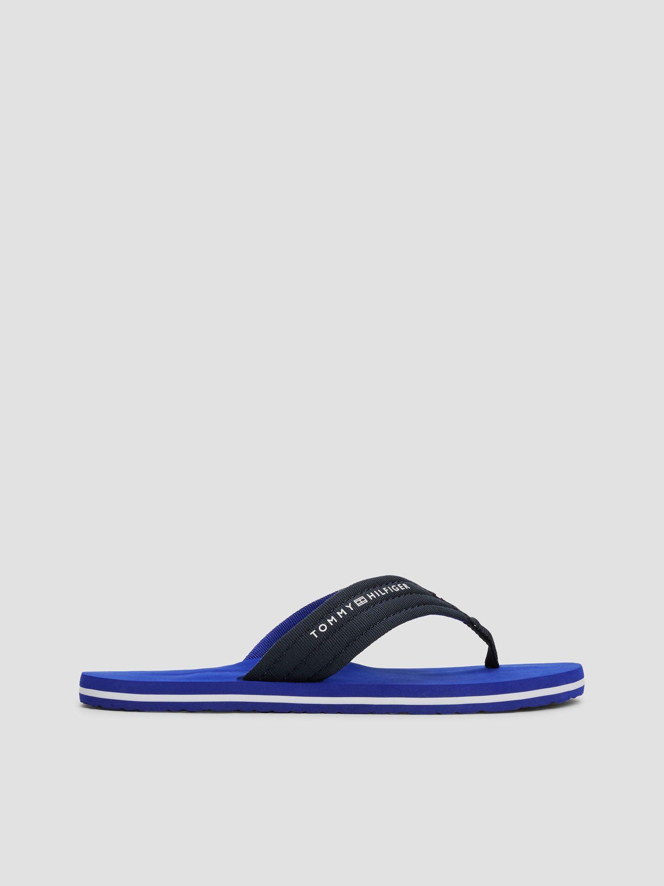 Sandalias De Tela Trenzada Con Logo Azul Tommy Hilfiger-4