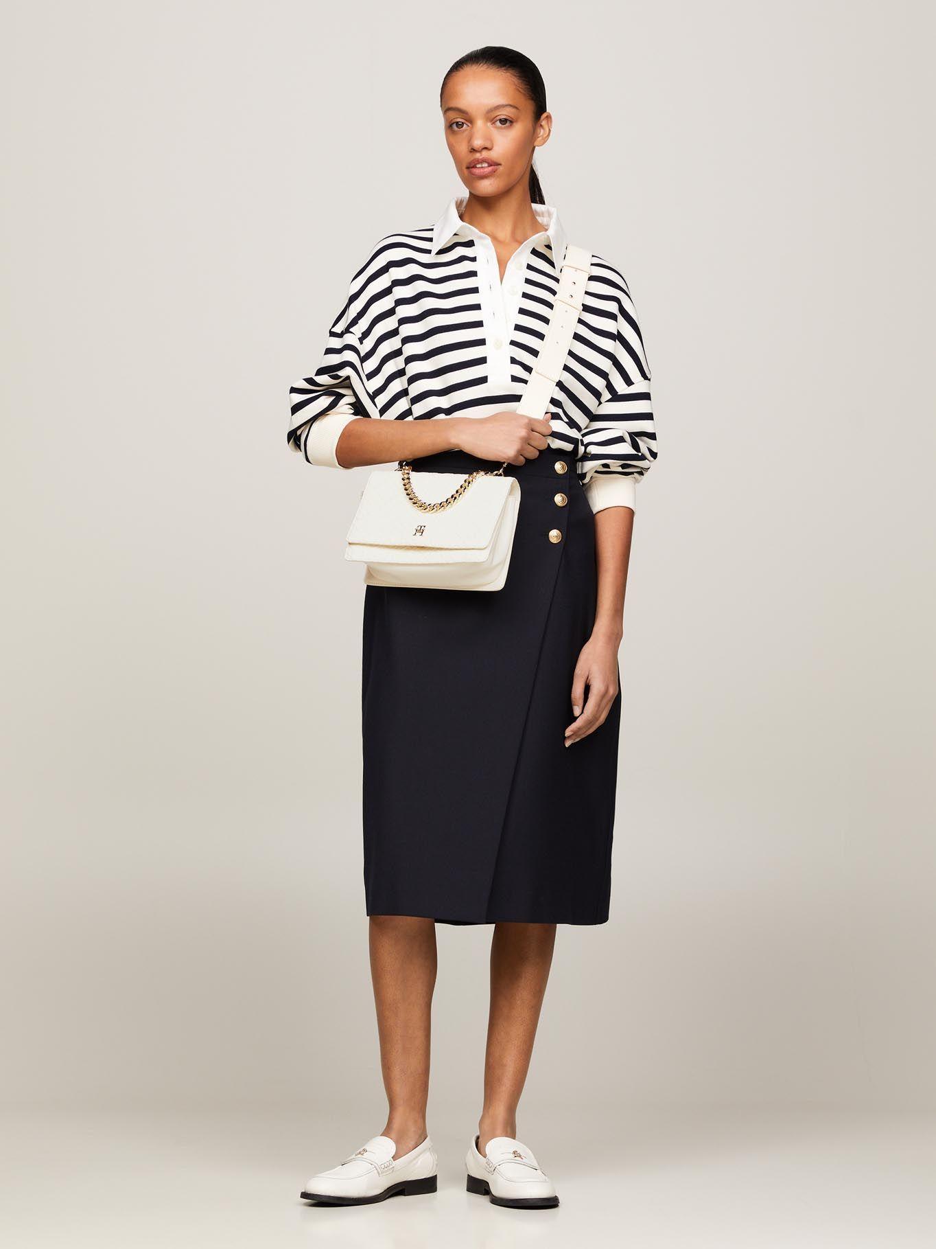 Bandolera Monograma En Relieve Blanco Tommy Hilfiger-1