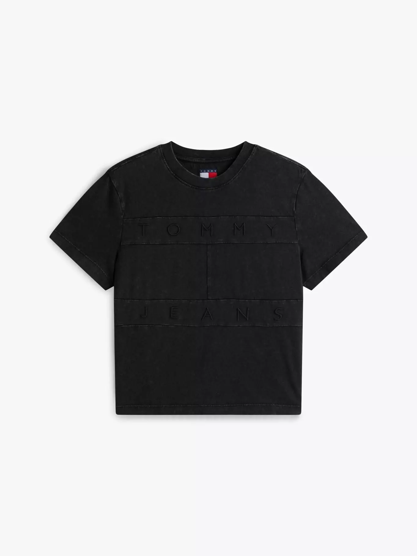 Polera De Logo Tonal Regular Fit Tommy Jeans Negro-4