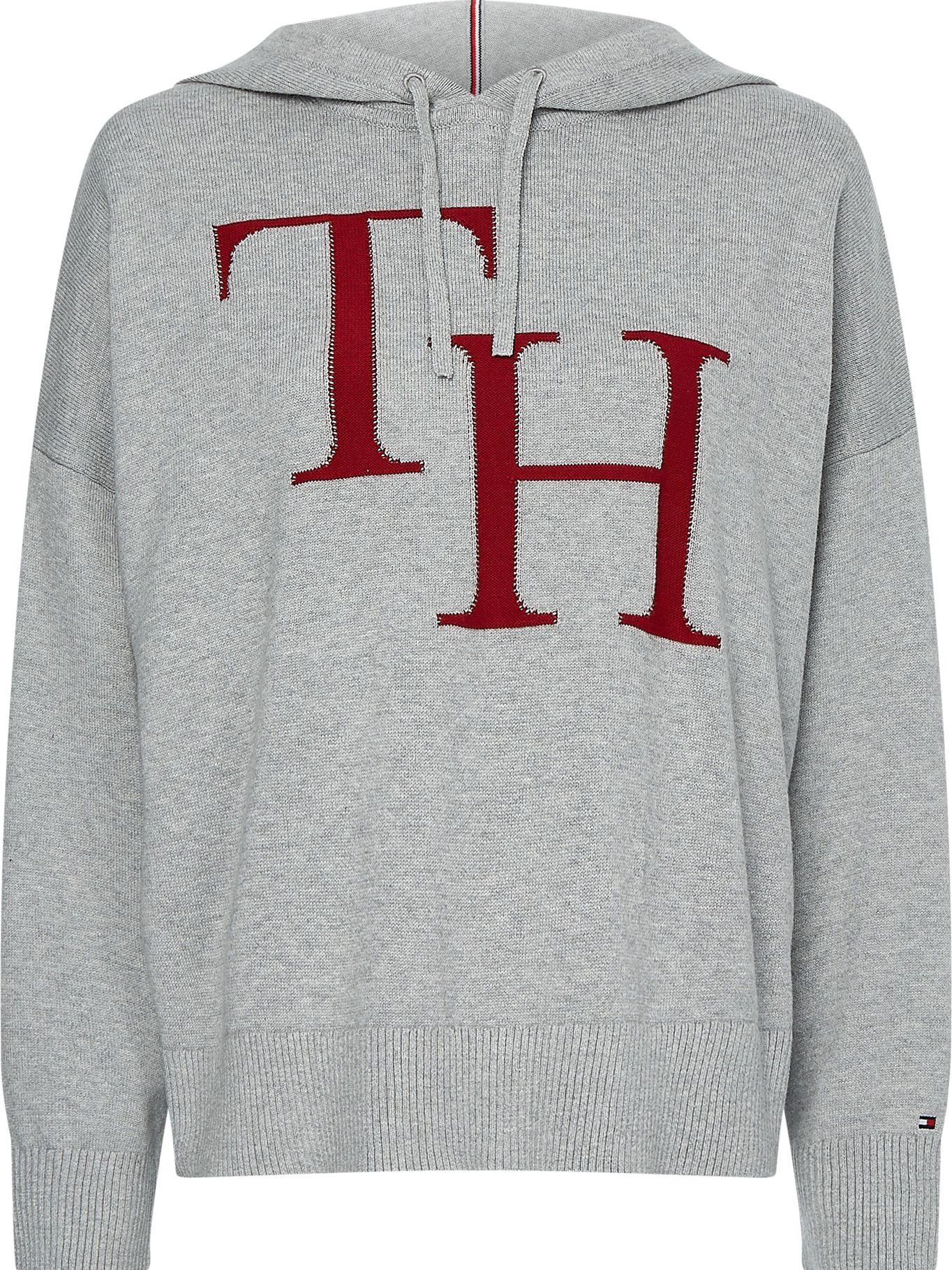 Sweater Hoodie Graphic Gris Tommy Hilfiger A2-0