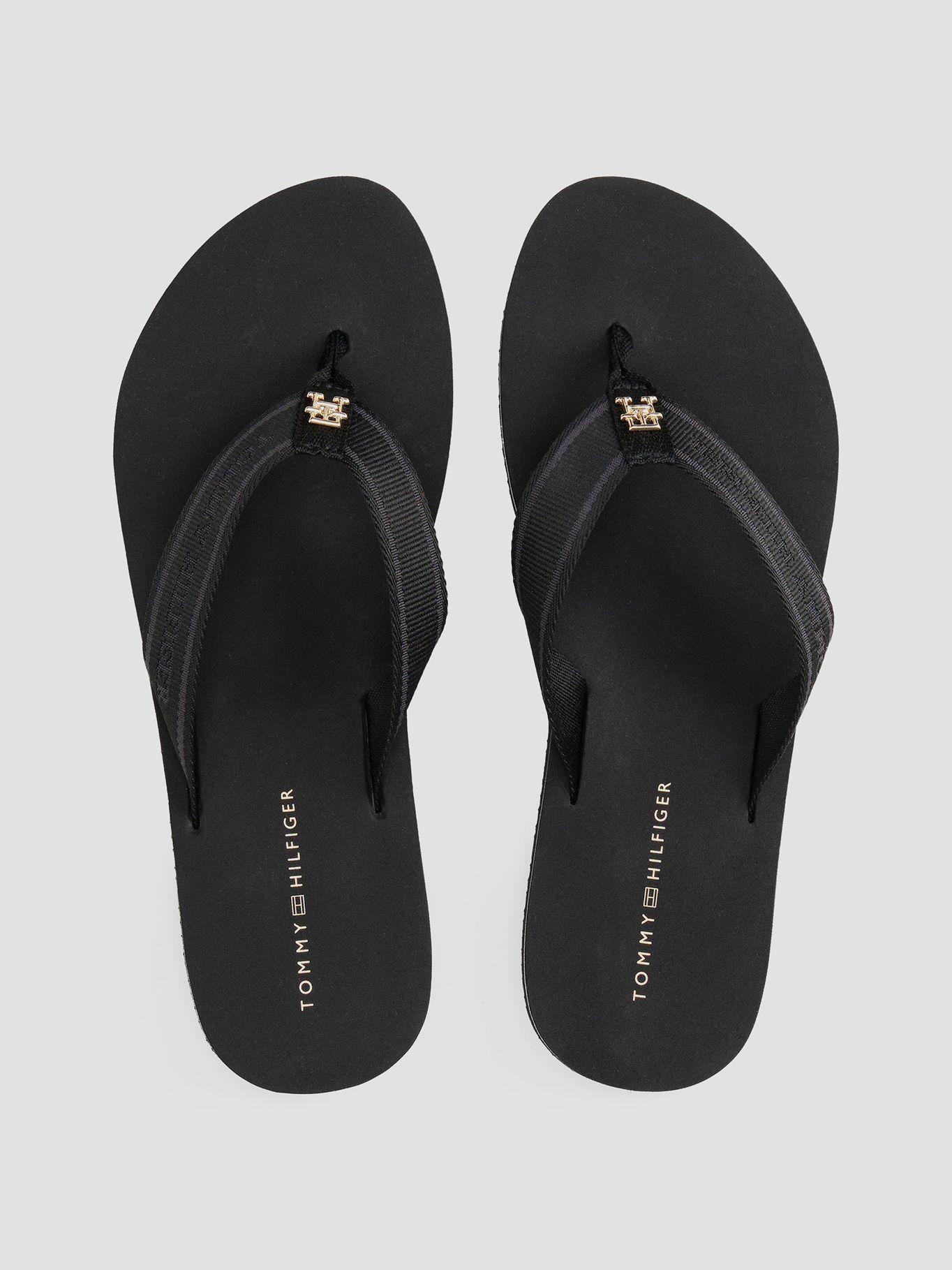 Sandalias Inscripción Tonal Tiras Negro Tommy Hilfiger-2