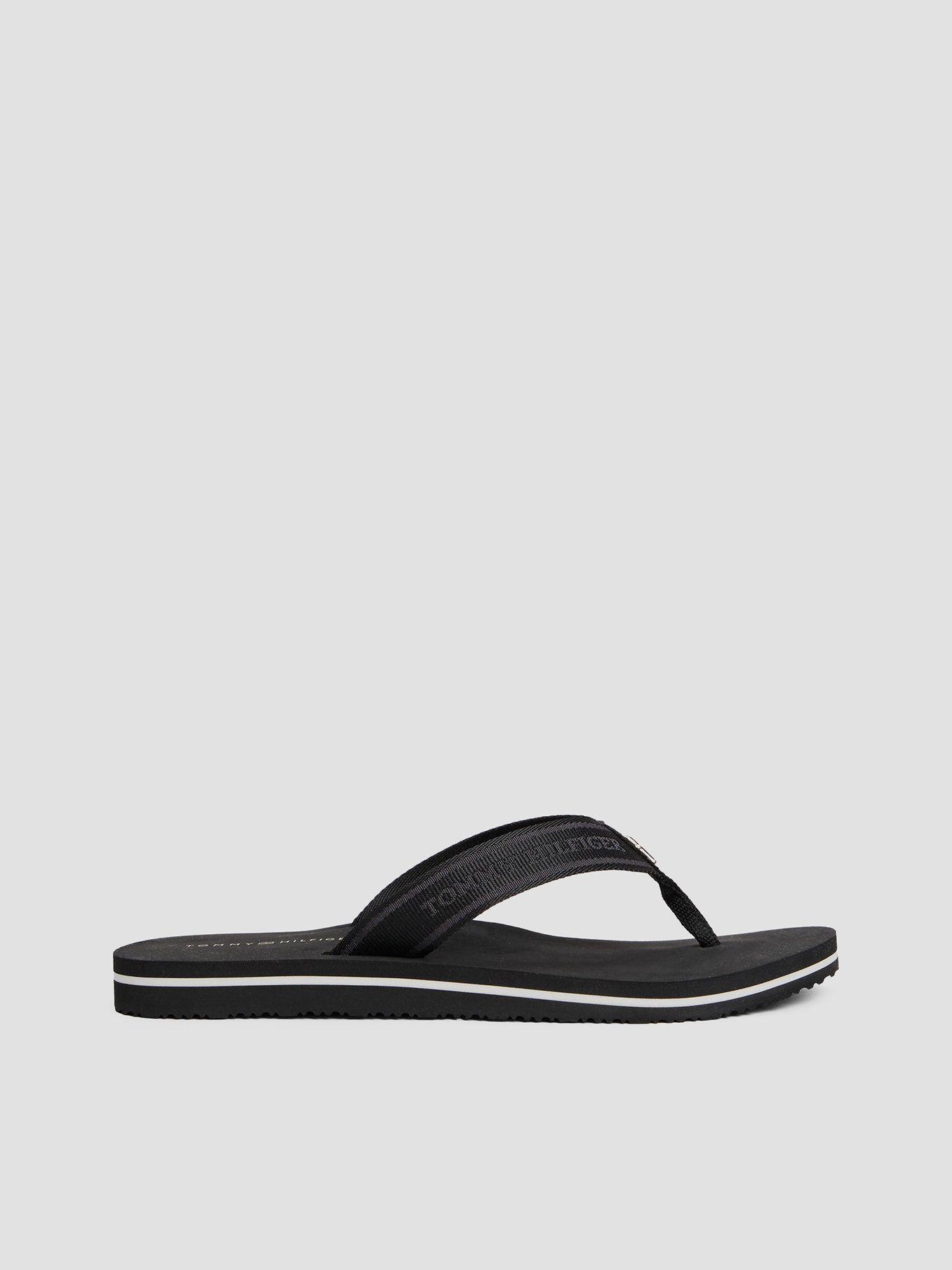 Sandalias Inscripción Tonal Tiras Negro Tommy Hilfiger-4