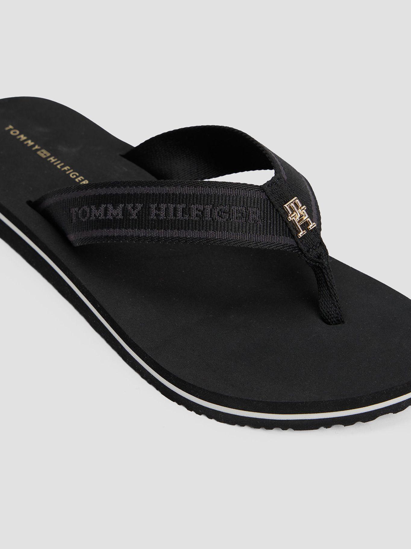 Sandalias Inscripción Tonal Tiras Negro Tommy Hilfiger-6