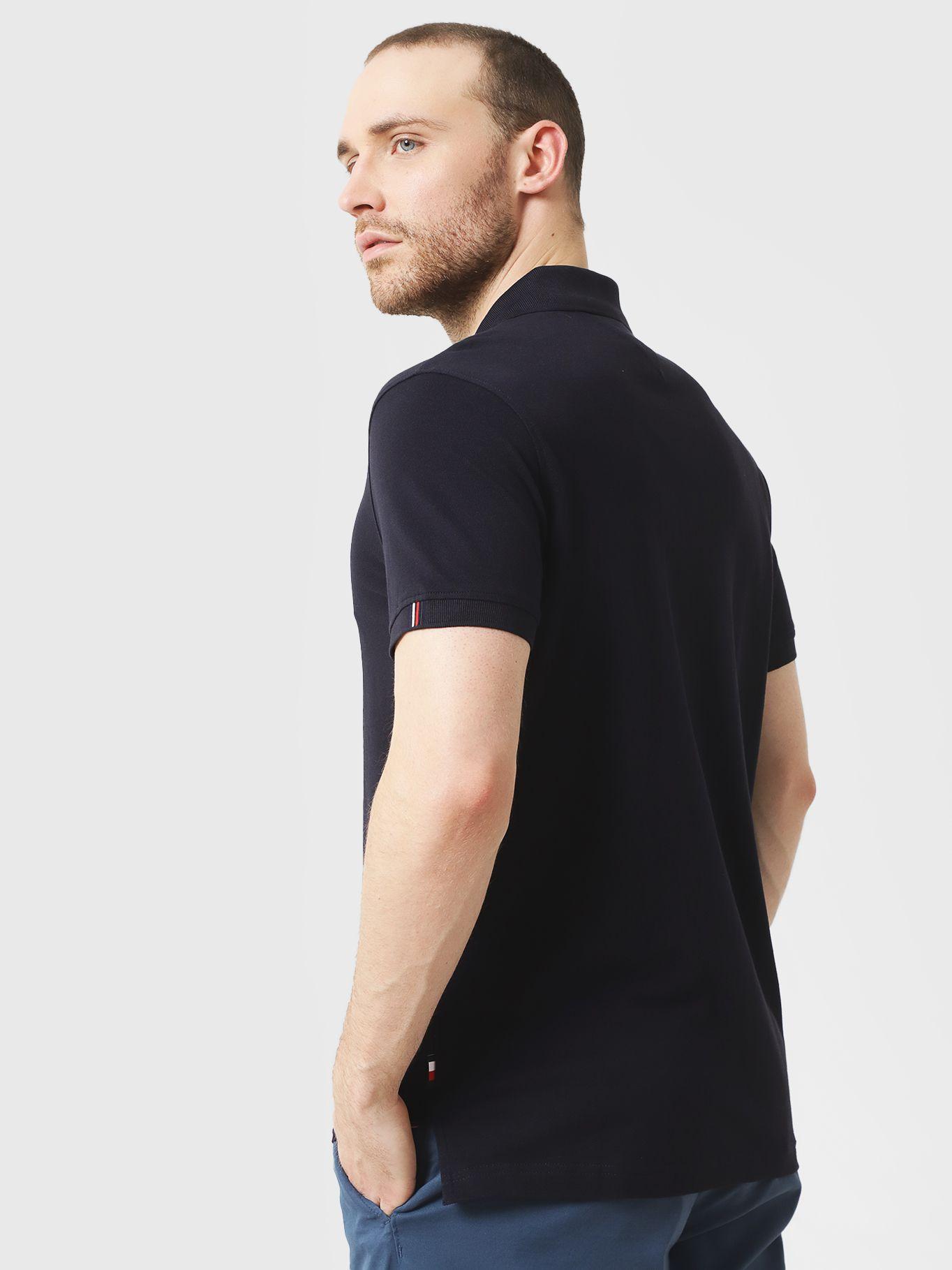 Polo Solid Con Logo Bordado Azul Tommy Hilfiger-2