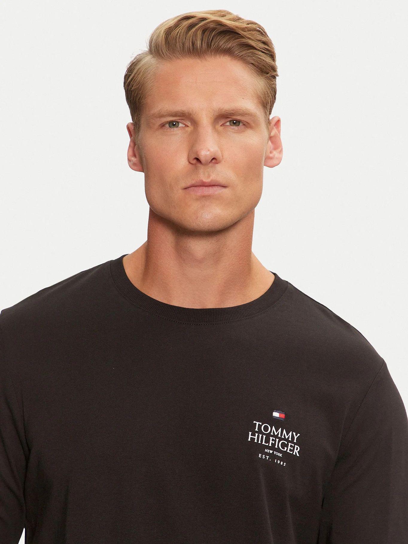 Polera Solid Con Logo Negro Tommy Hilfiger-3