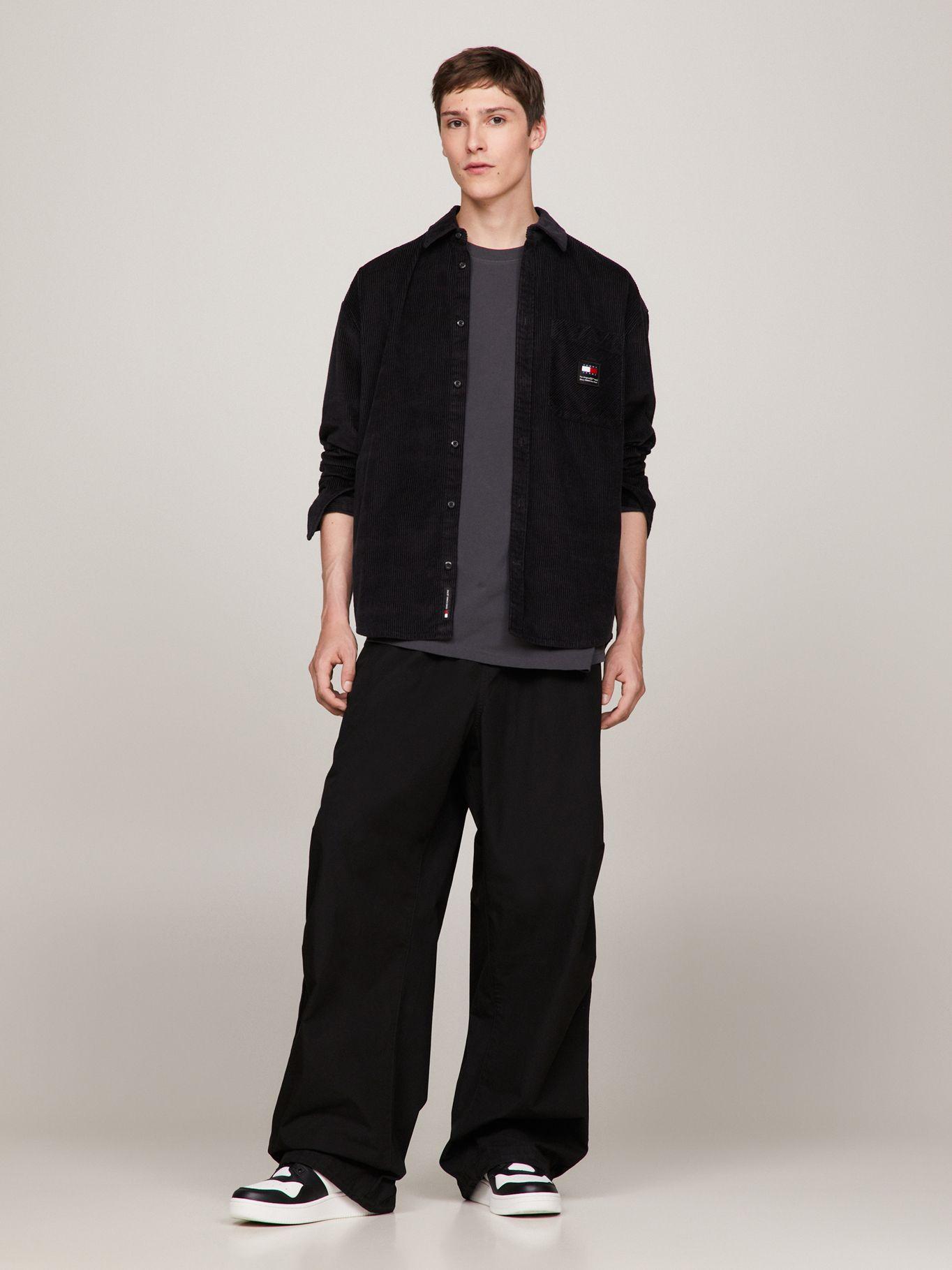 CAMISA RELAXED DE COURDUROY NEGRO TOMMY JEANS-1