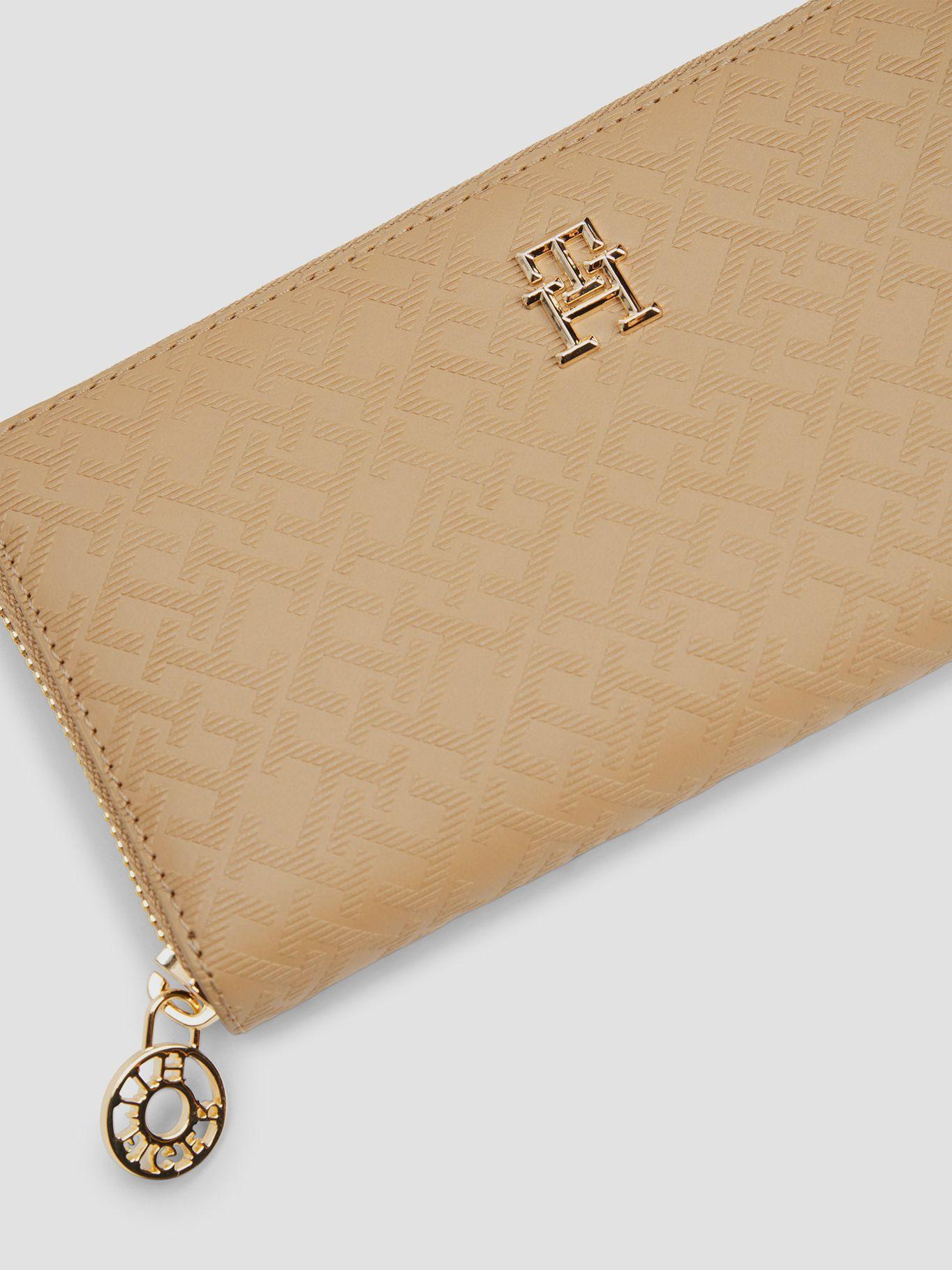 Billetera Monograma Beige Tommy Hilfiger-3