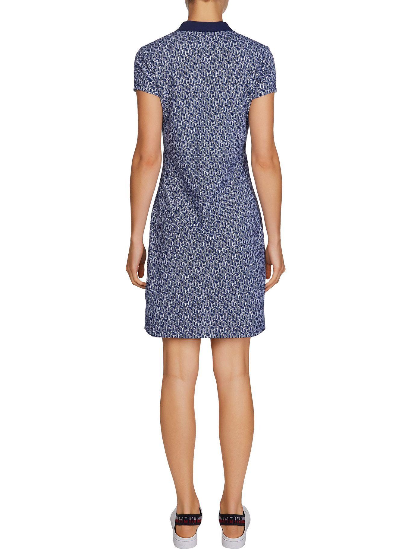 Vestido Polo Con Estampado Mujer Azul Tommy Hilfiger E2-1