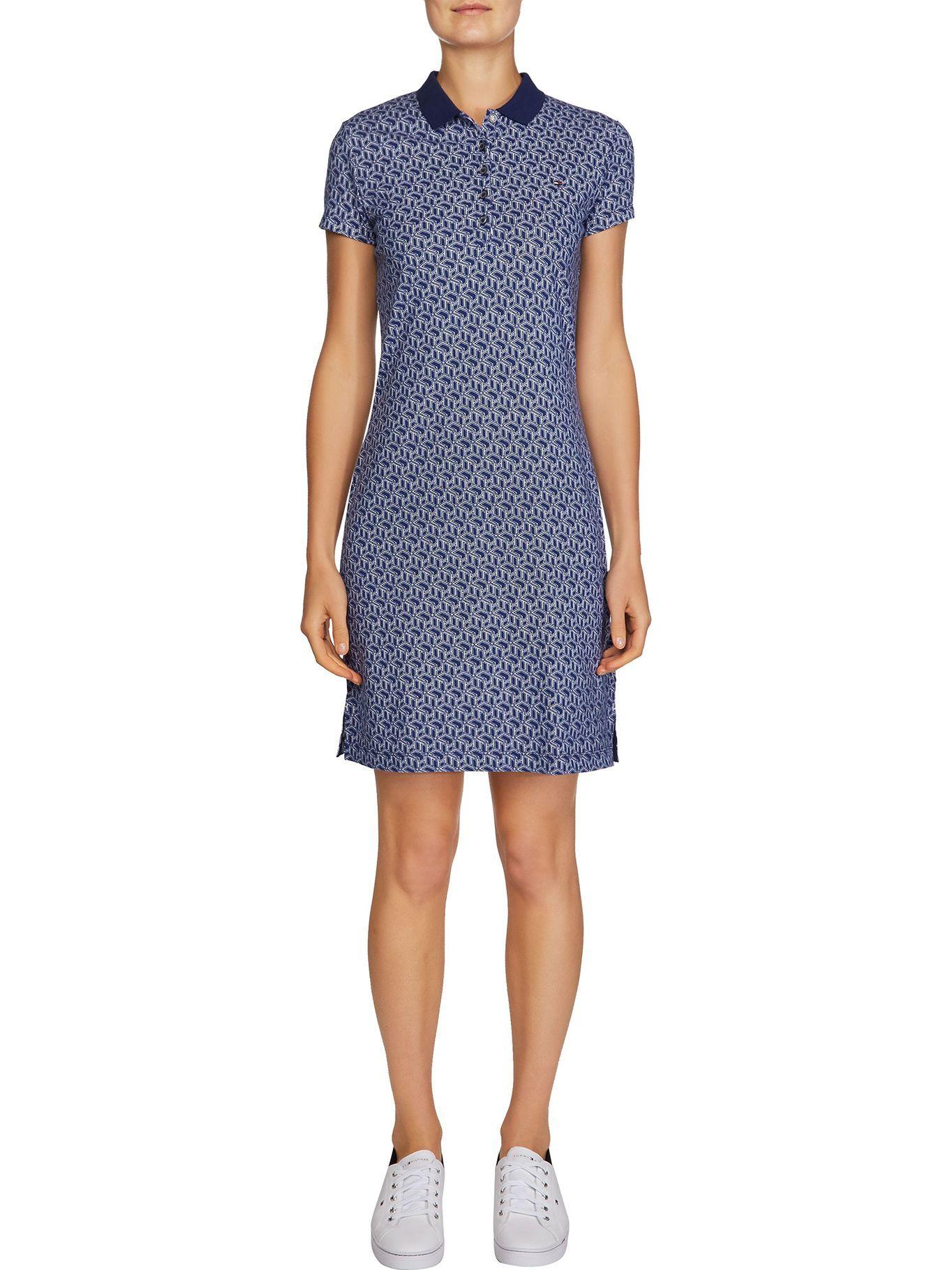 Vestido Polo Con Estampado Mujer Azul Tommy Hilfiger E2-3