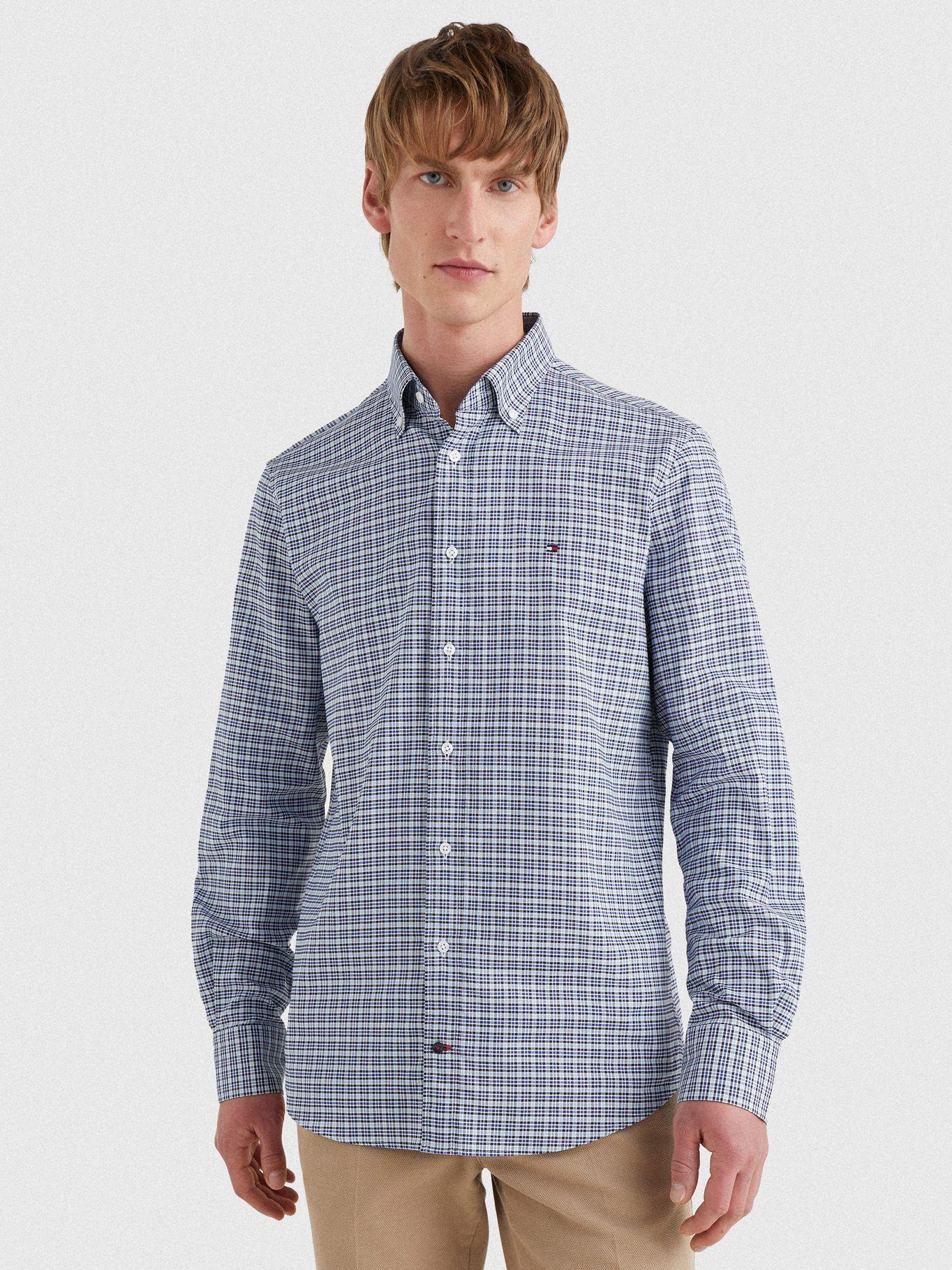 Camisa A Cuadros Azul Tommy Hilfiger E2-0