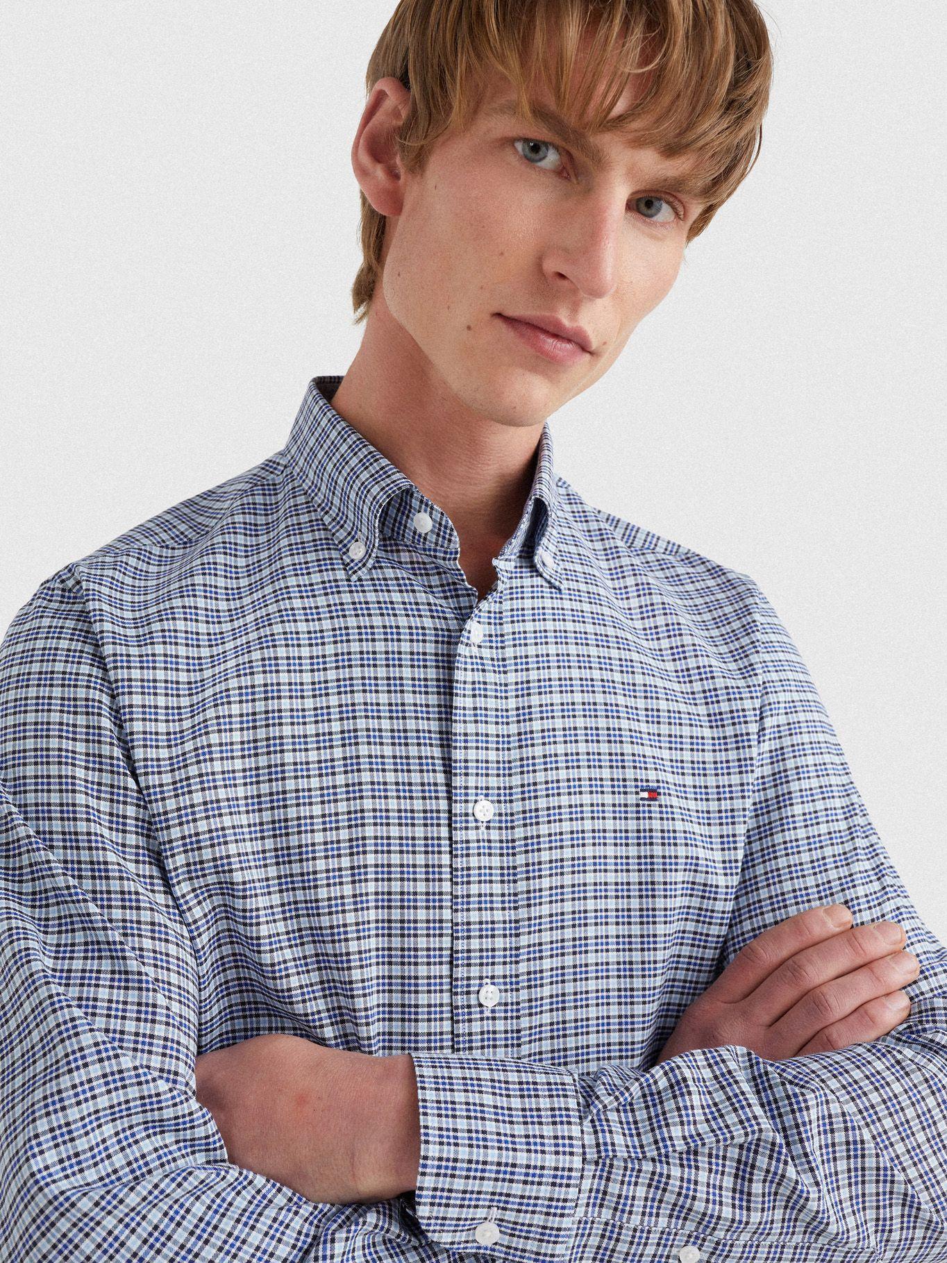 Camisa A Cuadros Azul Tommy Hilfiger E2-3