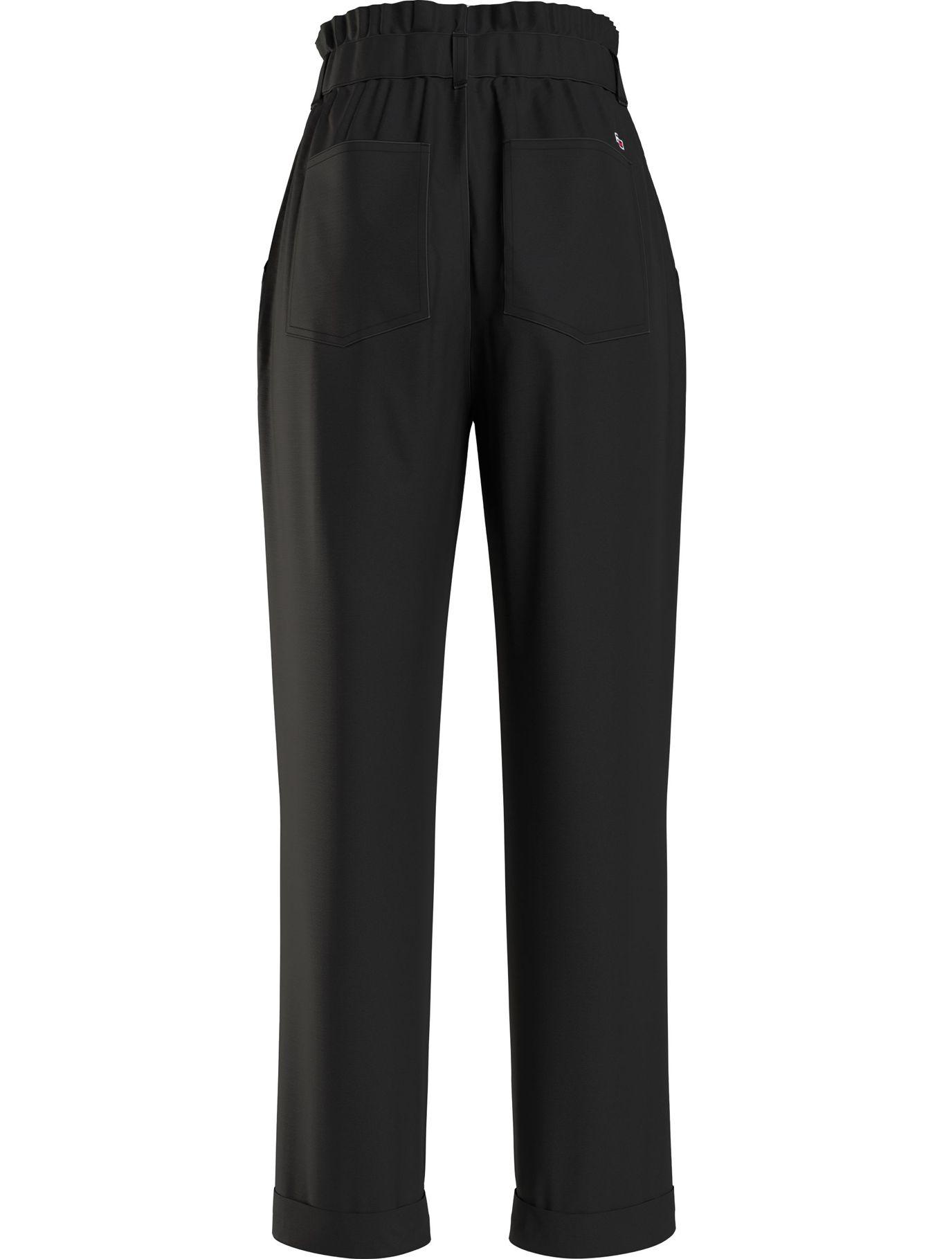 Pantalón Mom Con Cintura Paperbag Negro Tommy Jeans-1