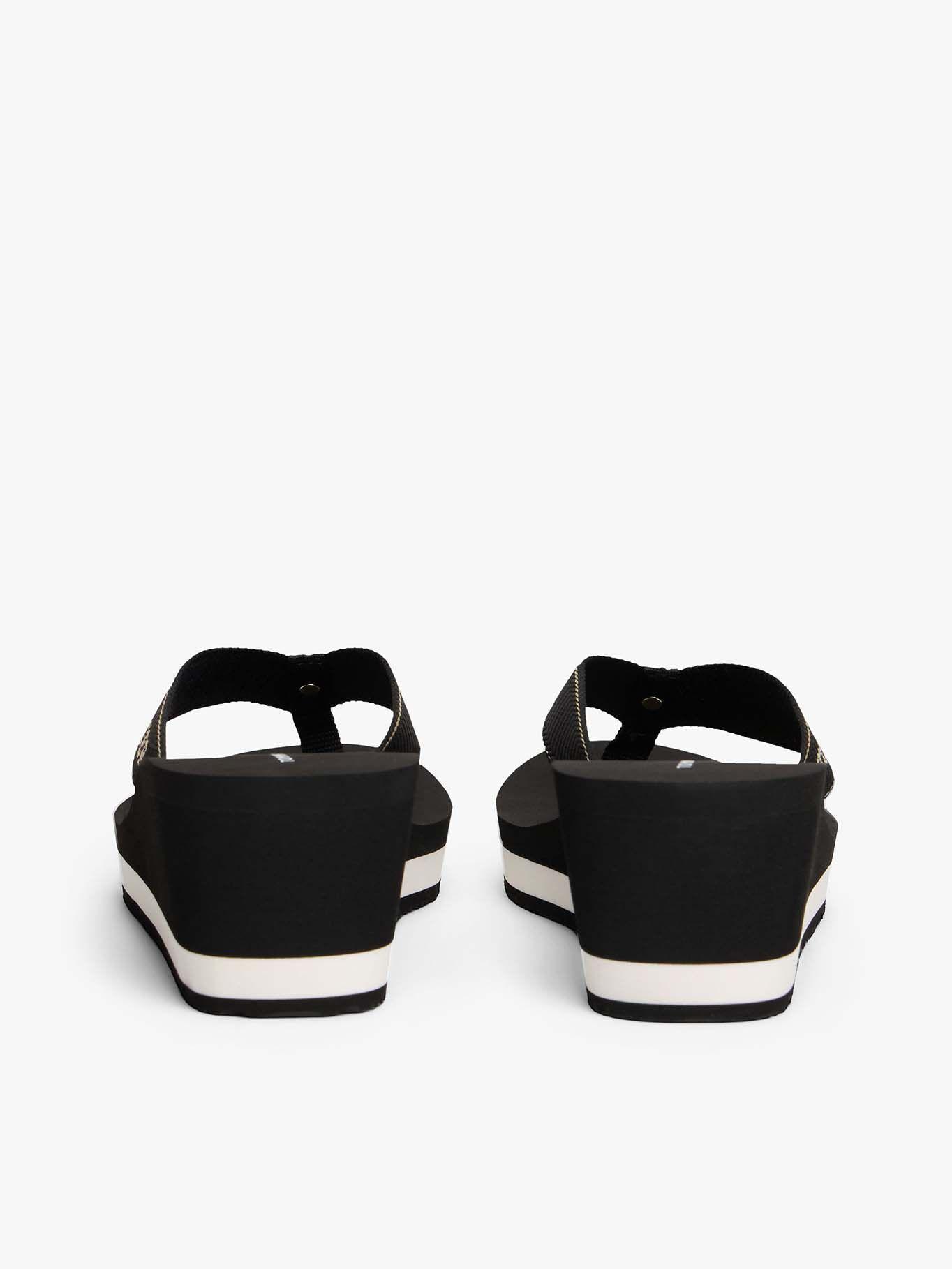 Sandalias Con Logo Esmaltado Negro Tommy Hilfiger-2