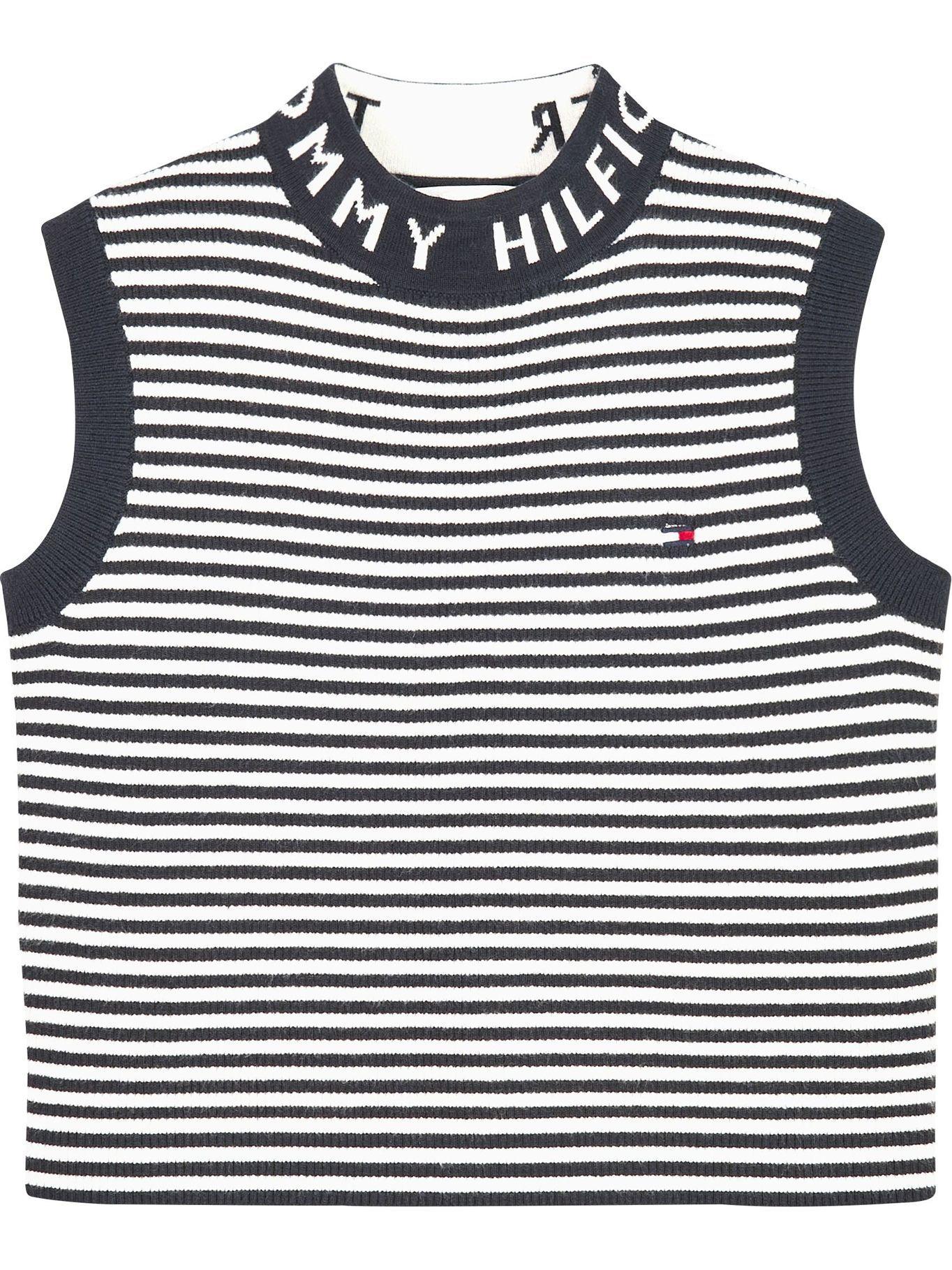 Sweater Sin Mangas Con Logo Azul Tommy Hilfiger-0