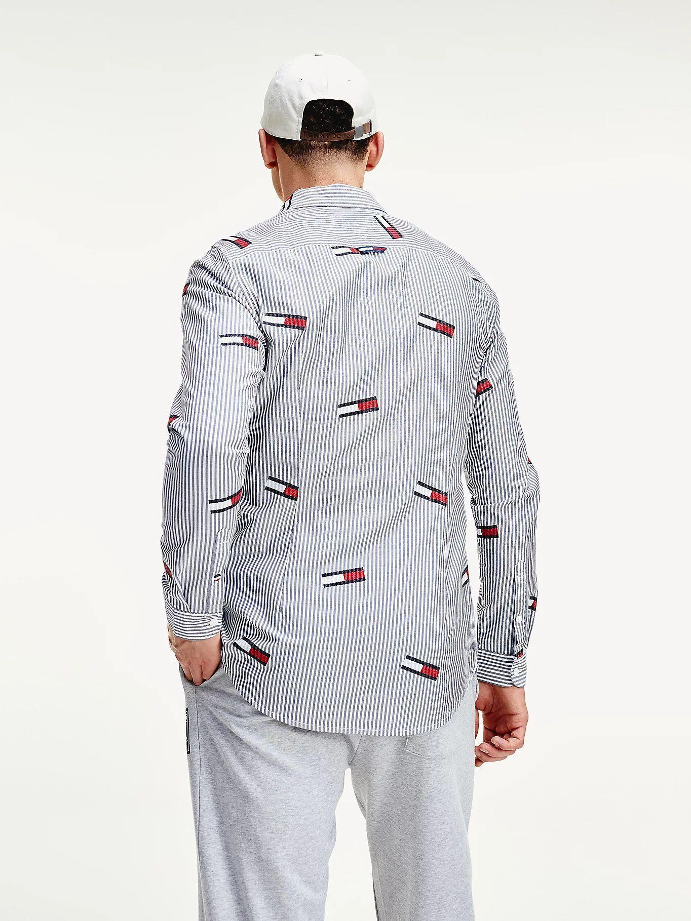 Camisa Con Estampado Corte Slim Azul Tommy Hilfiger-1