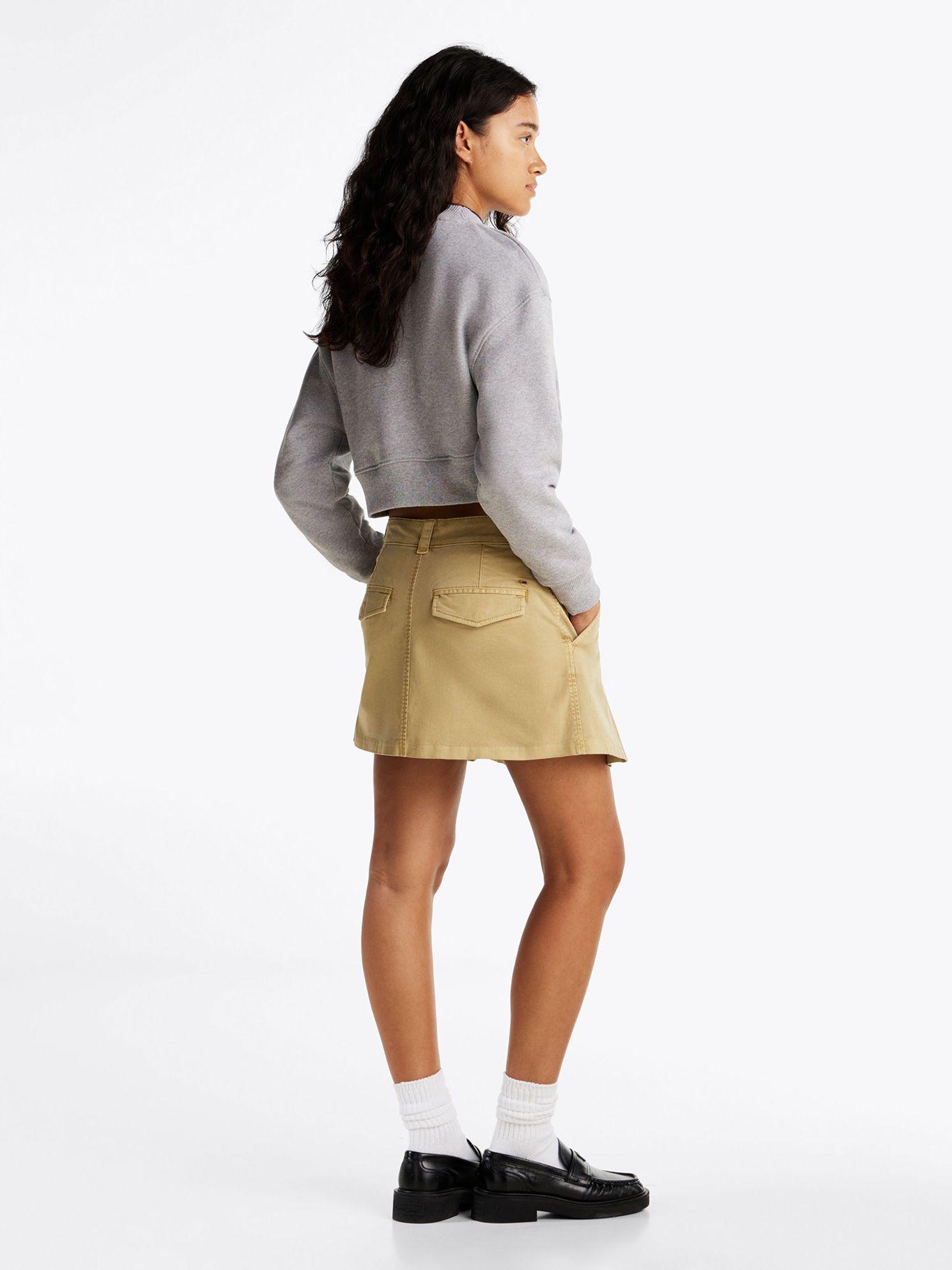 Minifalda Plisada Con Bolsillos Beige Tommy Jeans-2