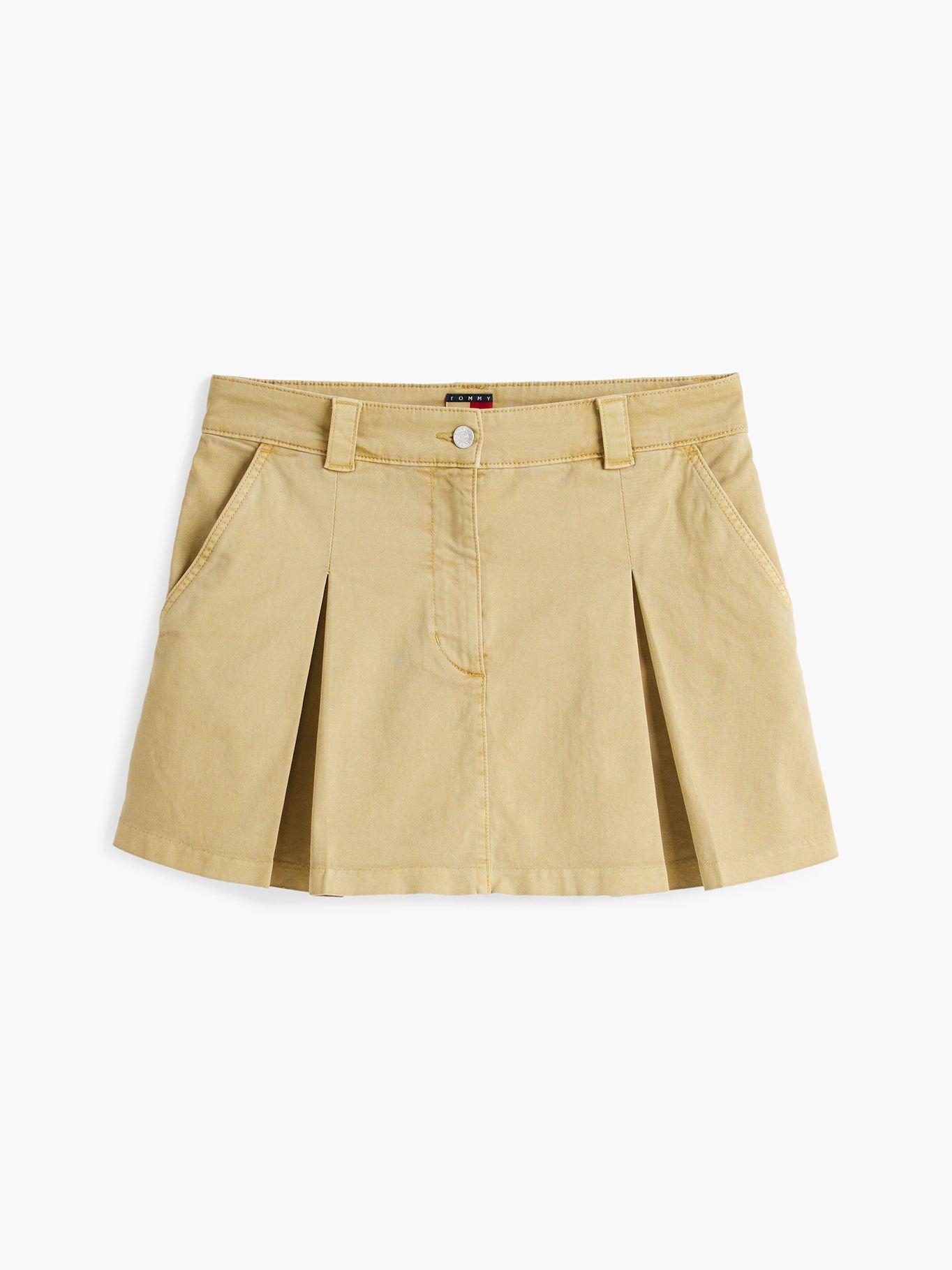 Minifalda Plisada Con Bolsillos Beige Tommy Jeans-4
