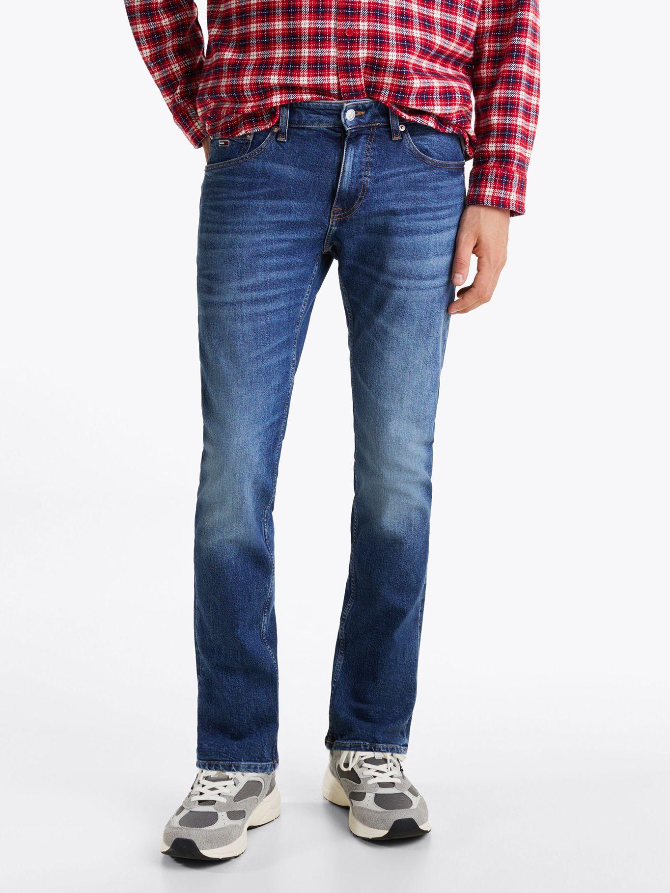 Jeans Scanton De Corte Slim Desteñidos Azul Tommy Jeans-1