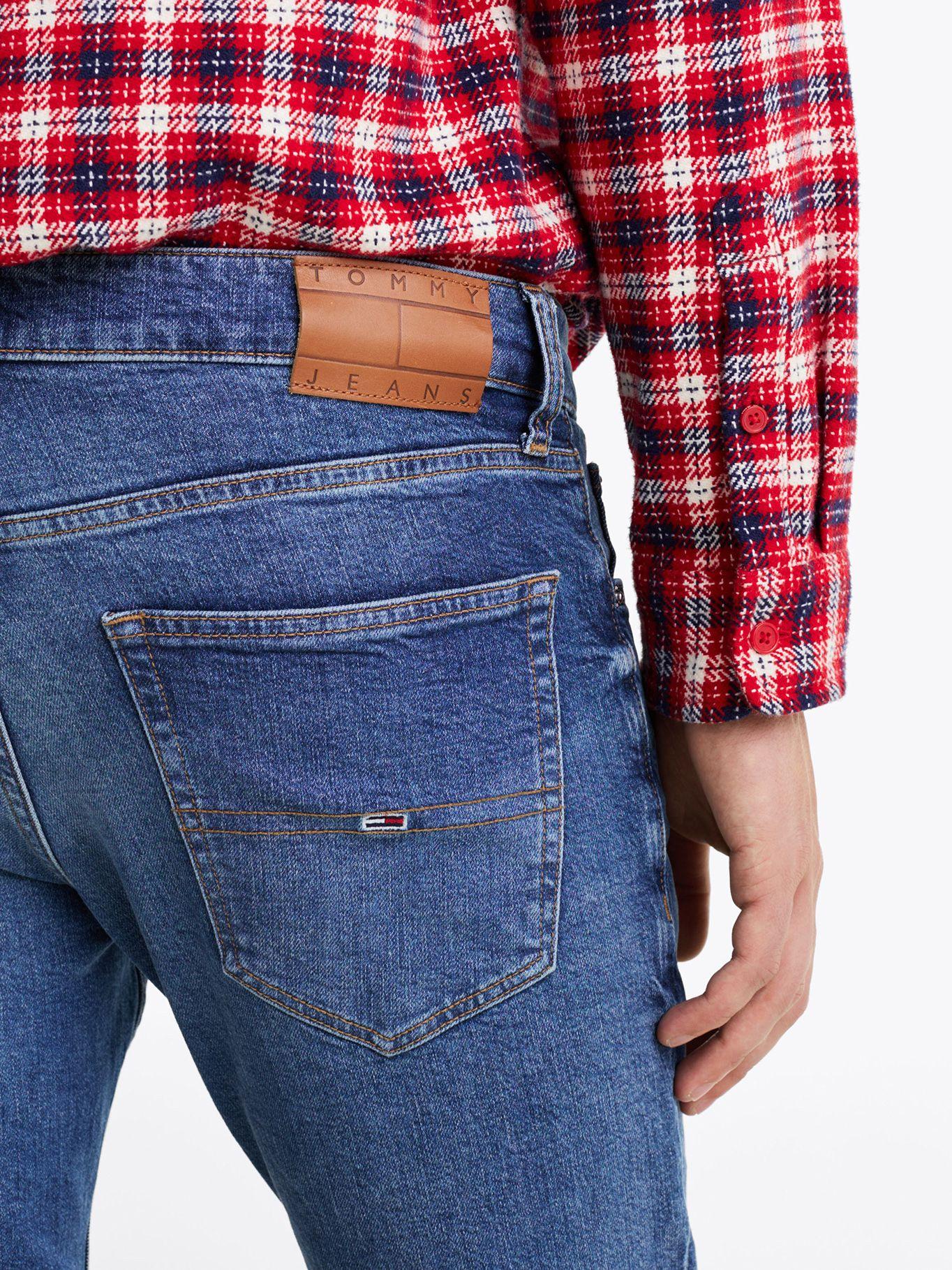 Jeans Scanton De Corte Slim Desteñidos Azul Tommy Jeans-4