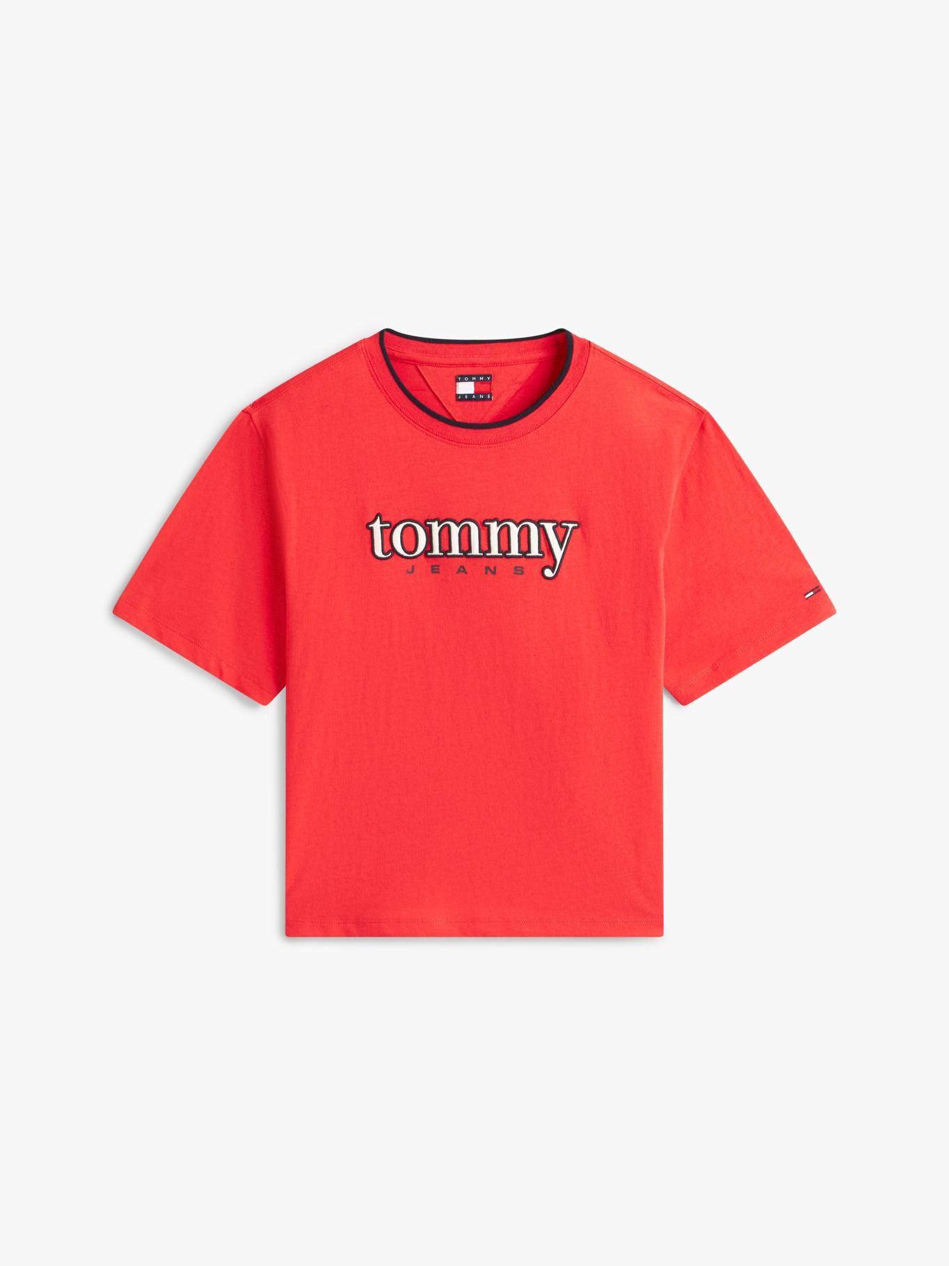Polera Relaxed Con Logo Tommy Jeans Rojo-4