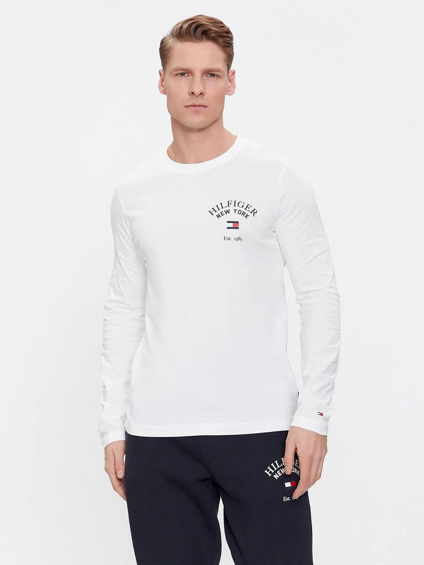 POLERA ARCHIVE VARSITY LOGO BLANCO TOMMY HILFIGER-0