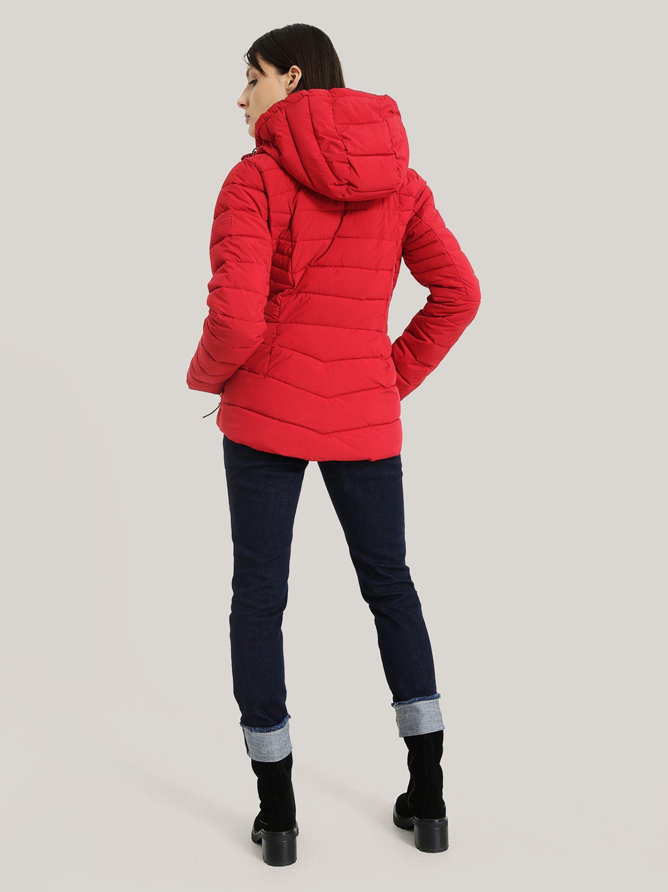 PARKA ACOLCHADA CIERRE Y GORRO ROJO TOMMY HILFIGER-2