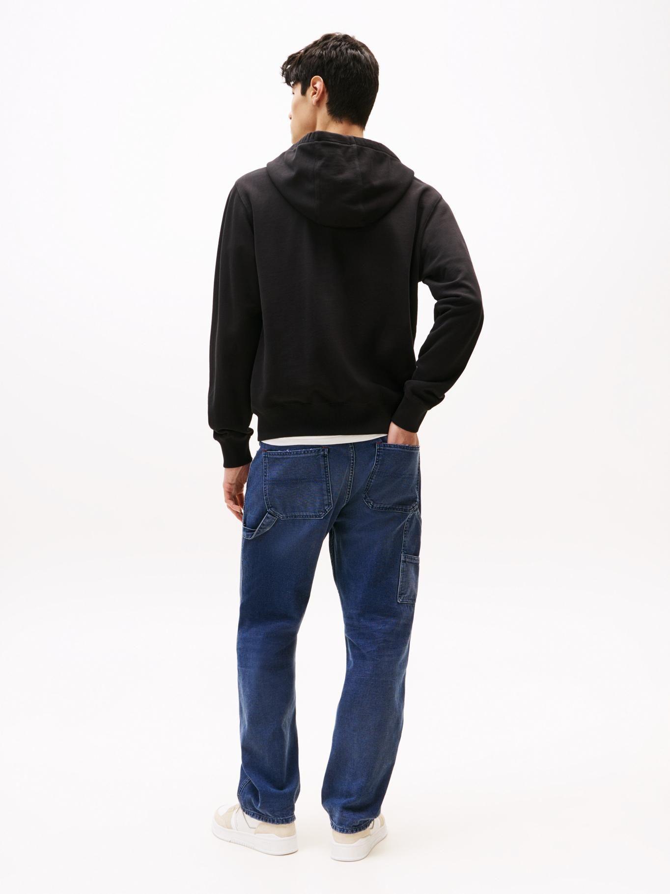 Polerón Hoodie Relaxed Fit Con Cierre Tommy Jeans Negro-2