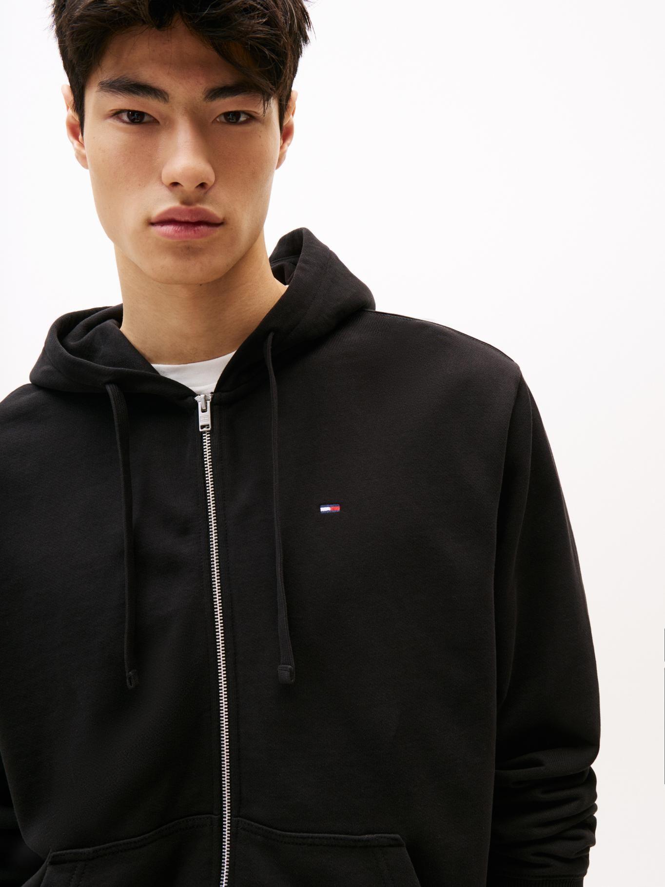Polerón Hoodie Relaxed Fit Con Cierre Tommy Jeans Negro-3