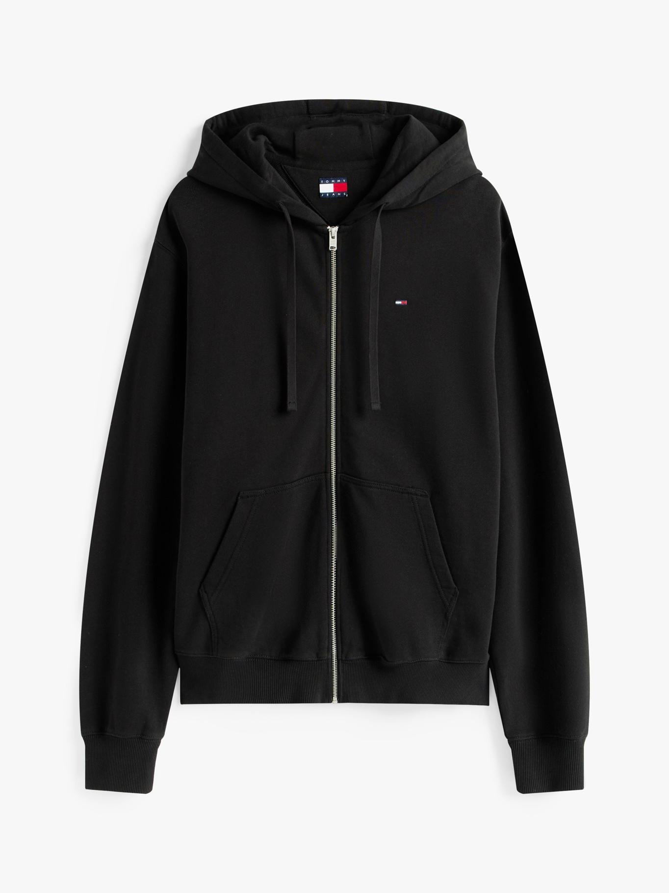 Polerón Hoodie Relaxed Fit Con Cierre Tommy Jeans Negro-4