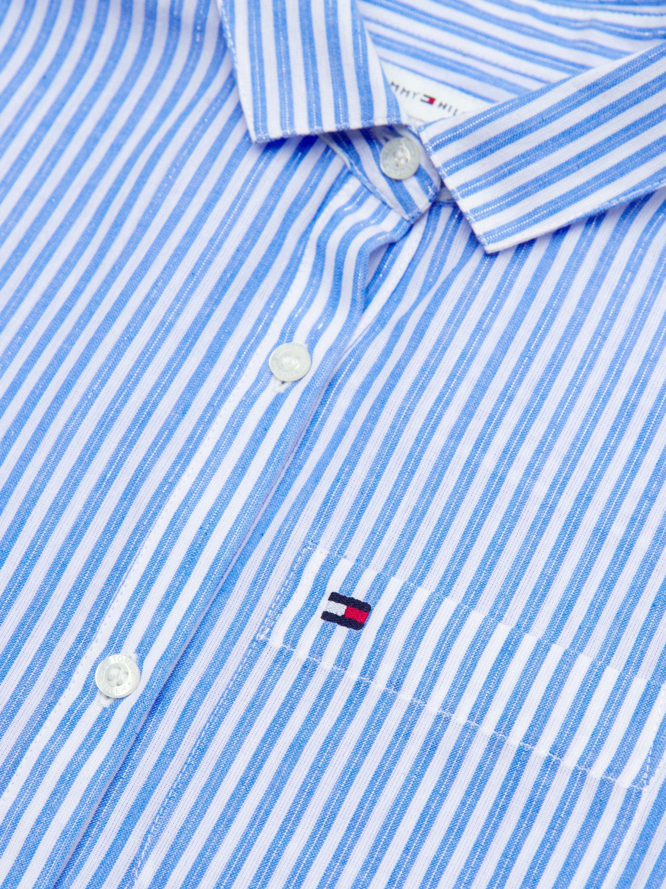 Blusa Relaxed A Rayas Celeste Tommy Hilfiger-2