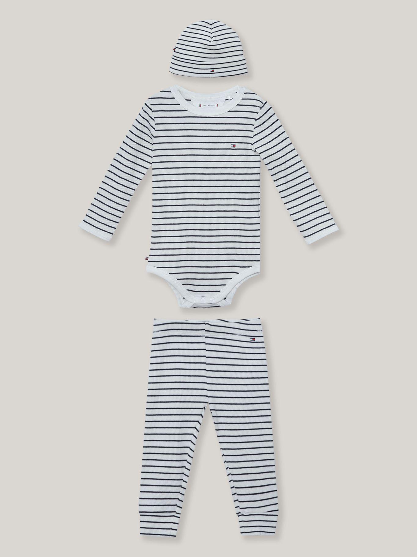 Set De 3 Piezas Para Bebe Blanco Tommy Hilfiger-0