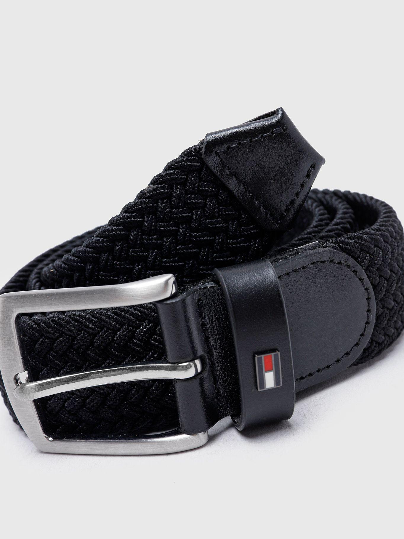 Cinturón Elástico Hebilla Cuadrada Negro Tommy Hilfiger-1