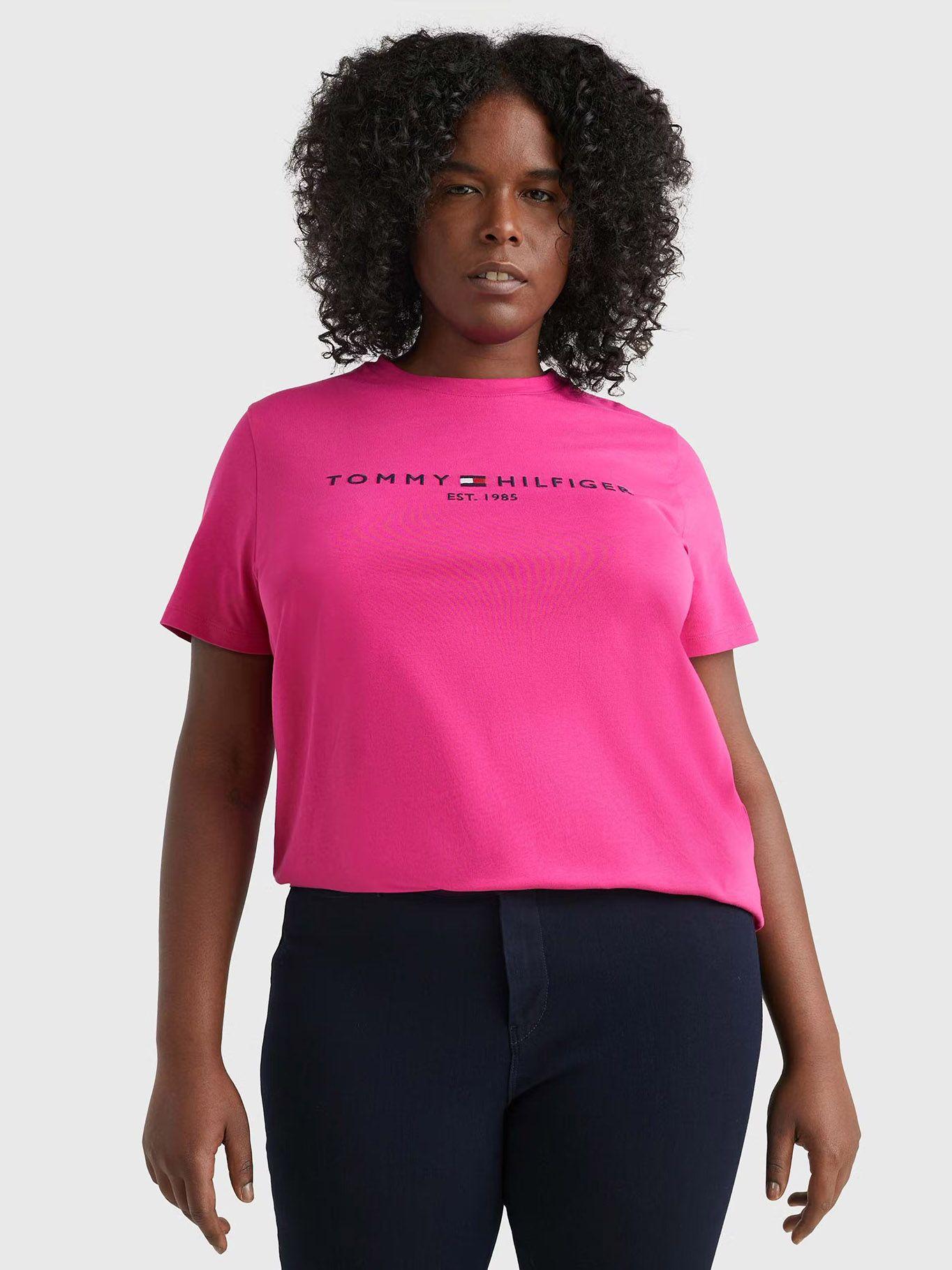 Polera Curve Essential C-Neck Fucsia Tommy Hilfiger-0