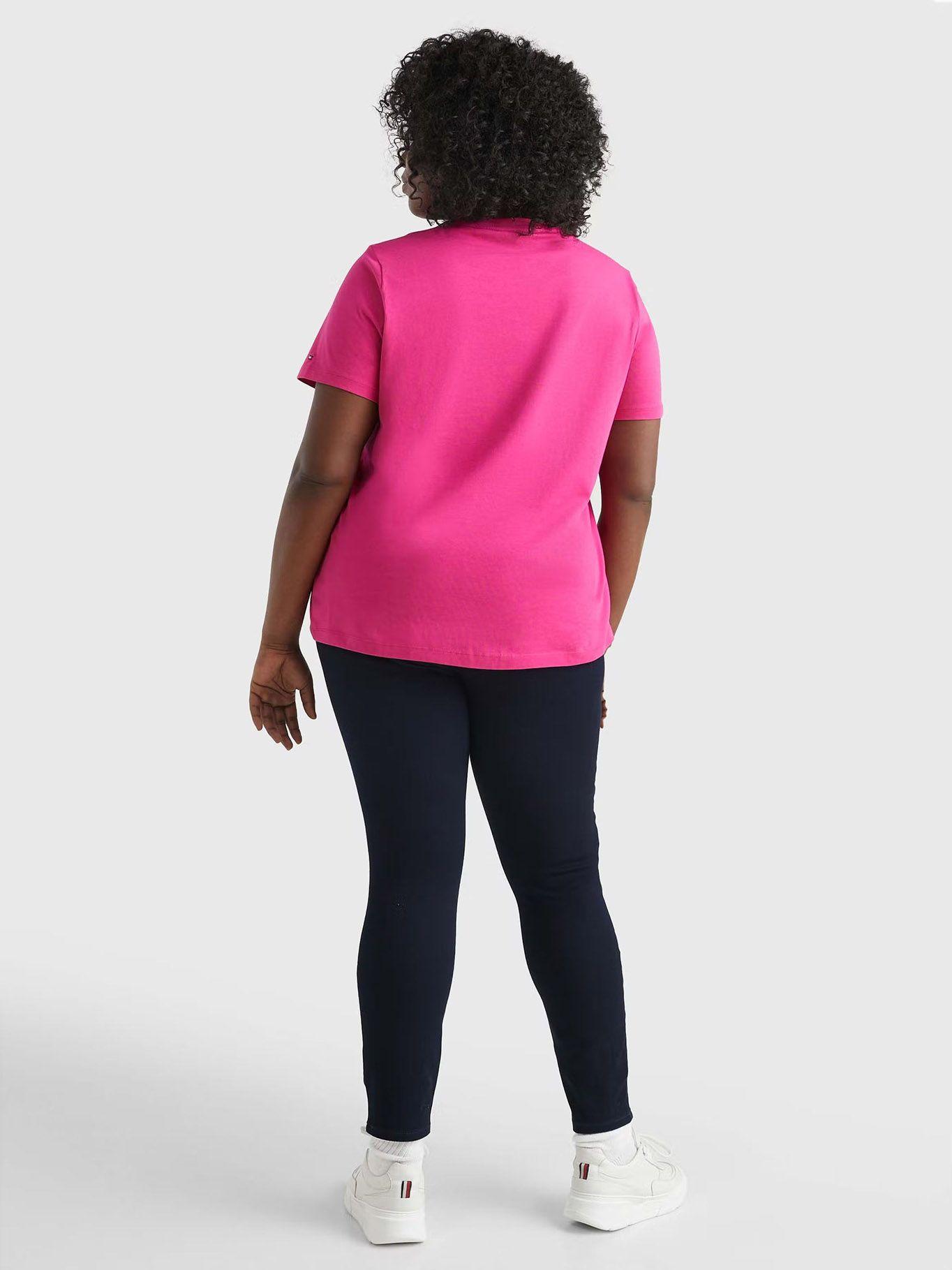Polera Curve Essential C-Neck Fucsia Tommy Hilfiger-2
