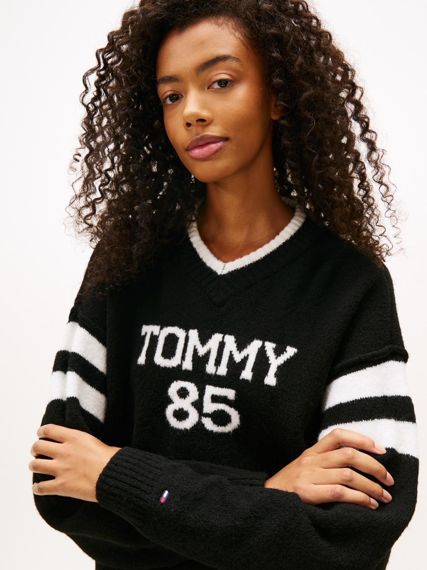Sweater Logo Varsity Relaxed Fit Tommy Jeans Negro-3