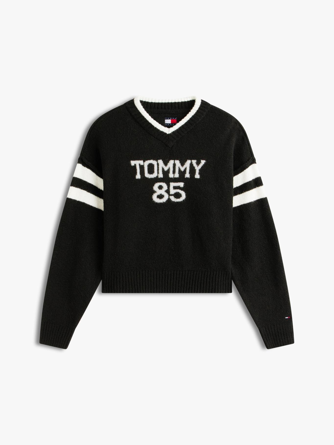 Sweater Logo Varsity Relaxed Fit Tommy Jeans Negro-4