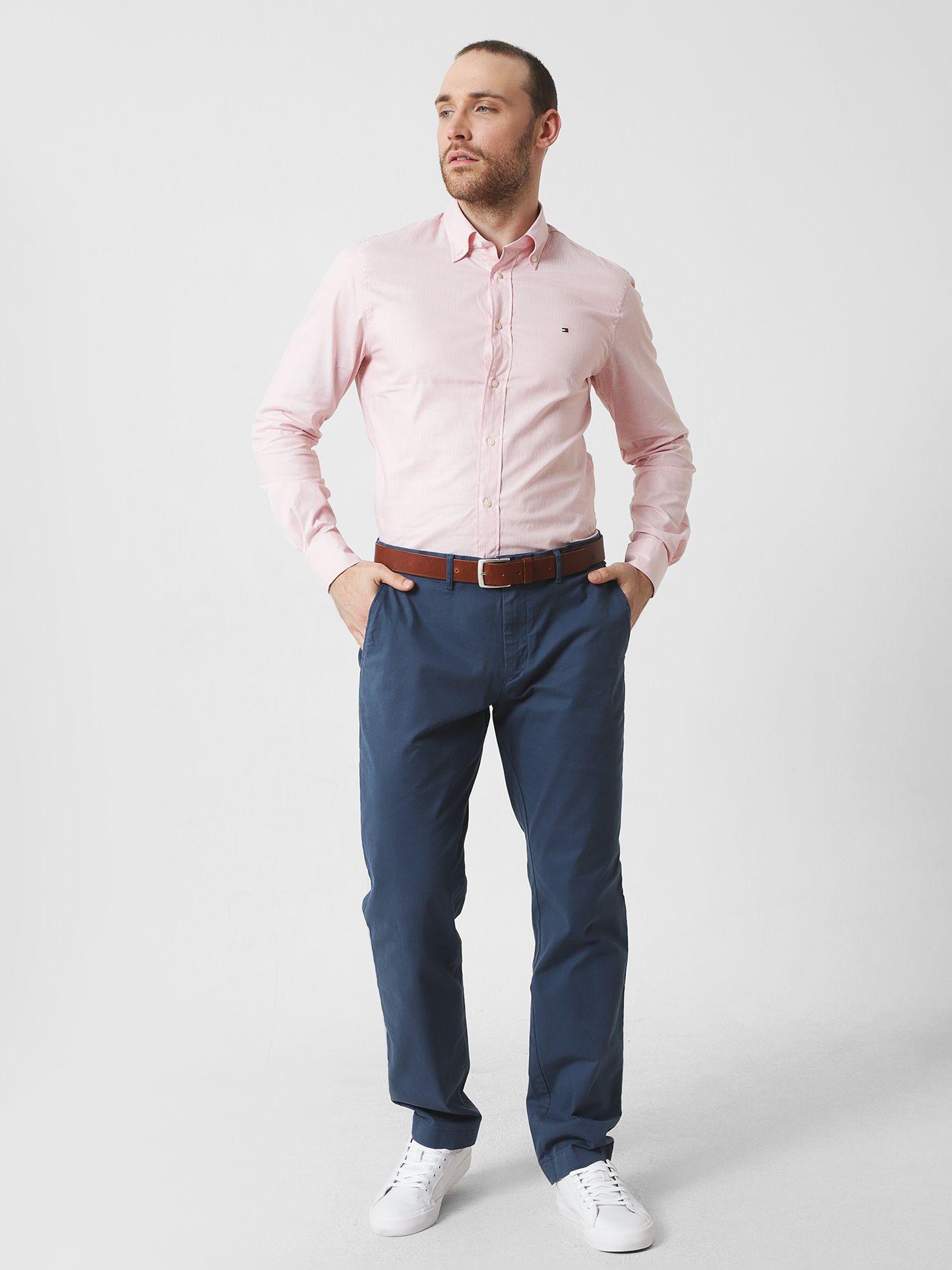 Camisa Hairline A Rayas Regular Fit Rosado Tommy Hilfiger-1
