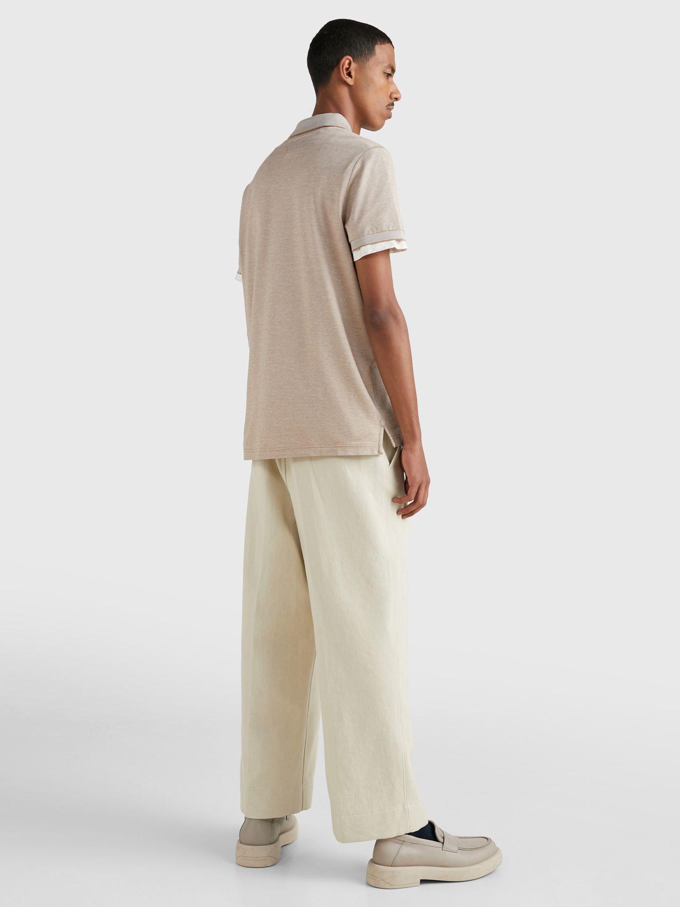 Polo Oxford Logo Regular Fit Beige Tommy Hilfiger-2