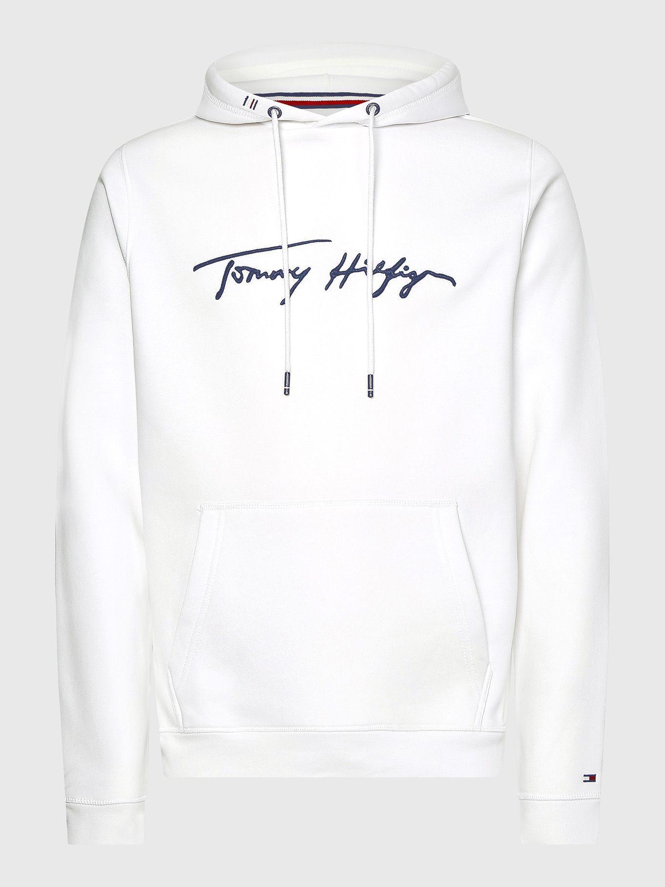 Polerón Hoodie Signature Blanco Tommy Hilfiger JN2-4