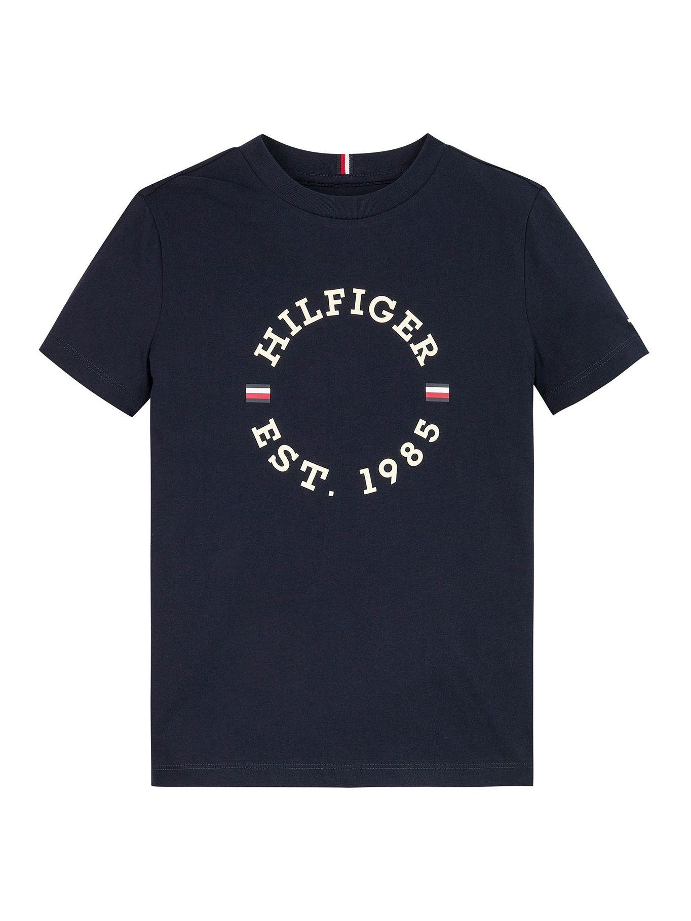 Polera De Niño Con Logo Monotipo Azul Tommy Hilfiger-0