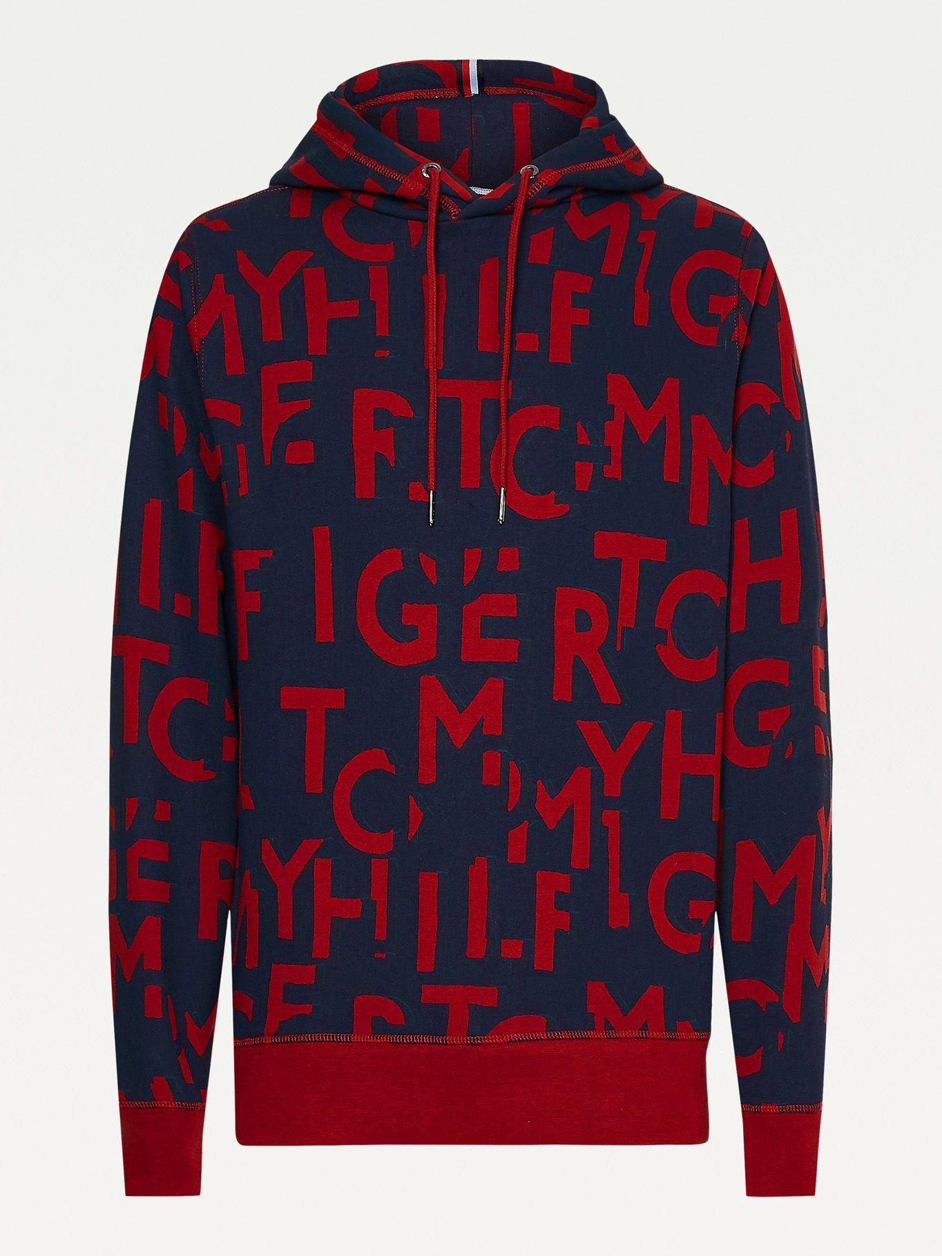 Polerón Hoodie Spell Out Rojo Tommy Hilfiger F2-3