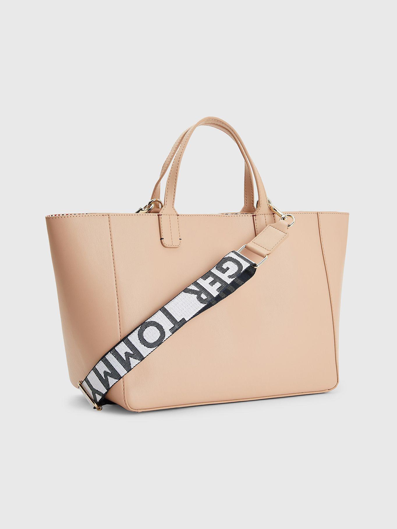 Cartera Satchel Iconic Signature Rosado Tommy Hilfiger-1