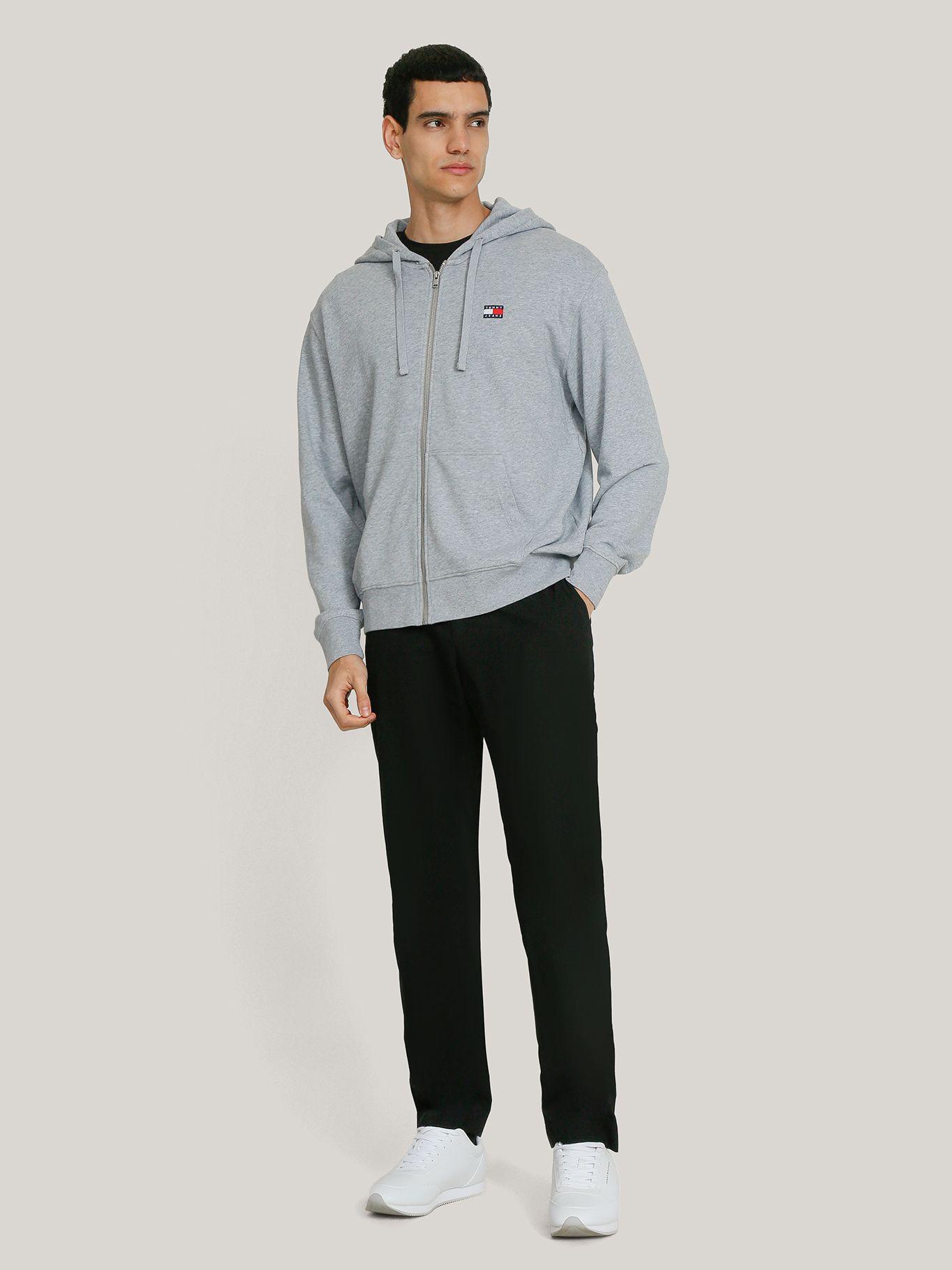 Polerón Hoodie Solid Con Cierre Gris Tommy Jeans-1