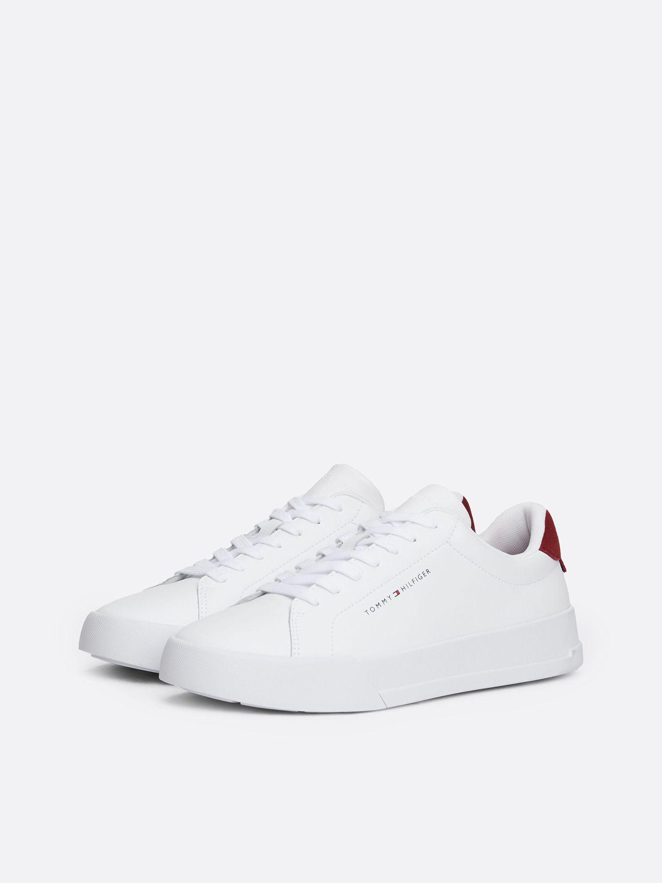 Zapatillas Court Cuero Con Logo Blanco Tommy Hilfiger-0